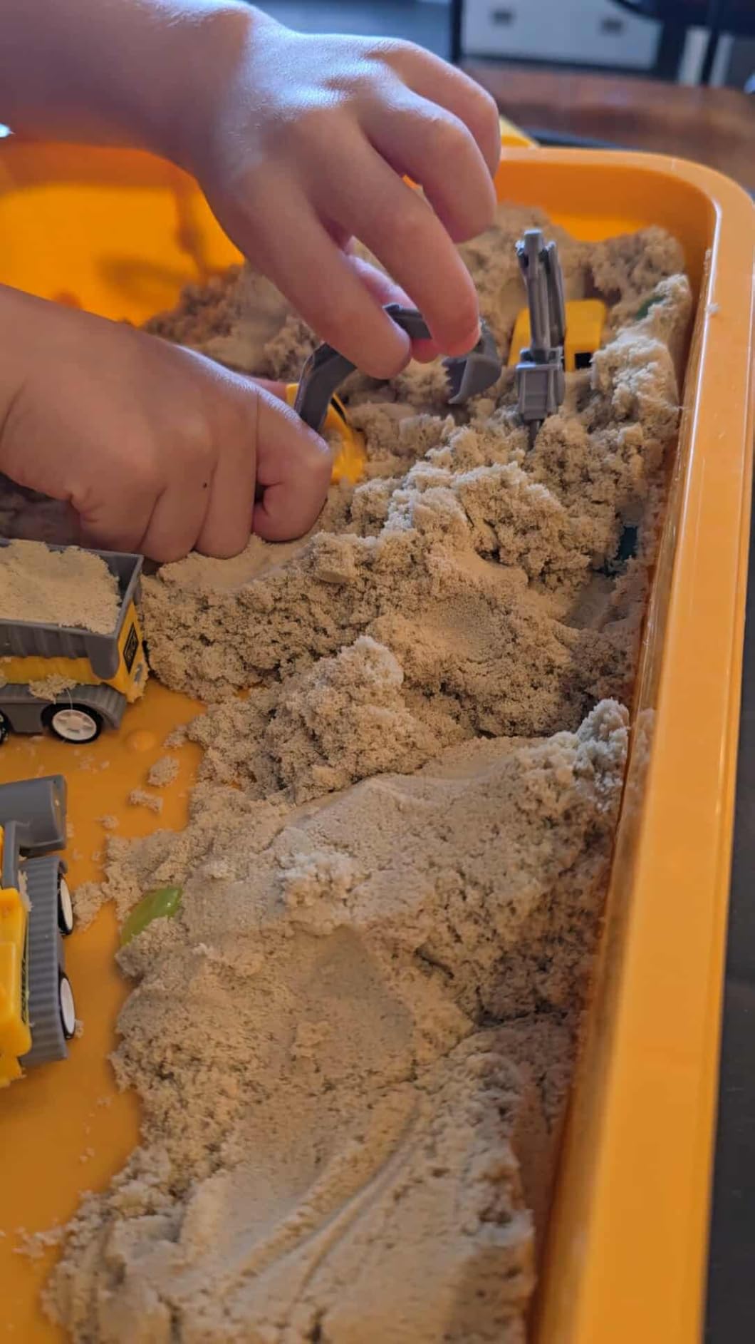 JOVA Klever Kits Construction Sensory Bin for Kids with Glow in The Dark Stones, Sandbox with Lid Castle Building kit, Preschool Learning Activities Gifts for Boys Girls Age 3+ customer photo 2