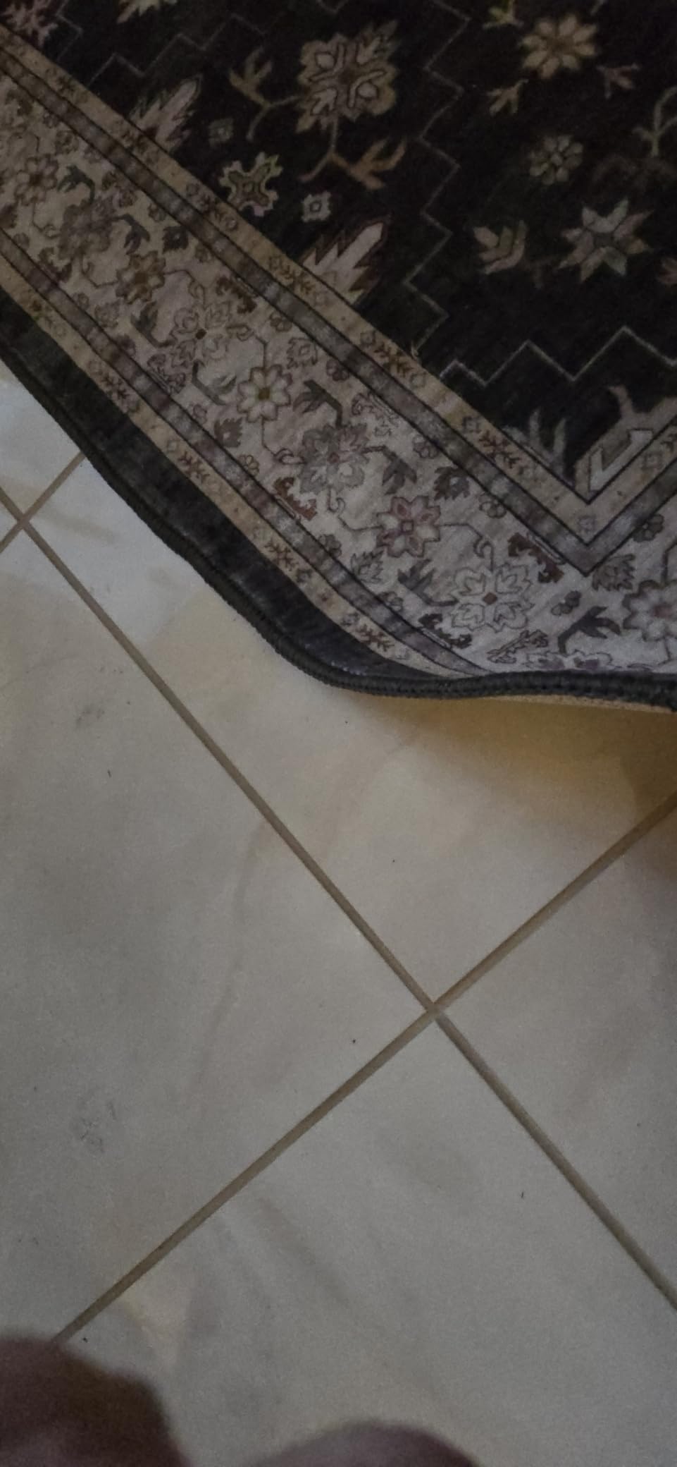 Black Boho Rug for Living Room 9x12 - Washable Dining Room Rugs for Under Table, Vintage Soft Low Pile Carpet for Bedroom, Non-Slip Farmhouse Bohemian Large Tumble Rug for High Traffic Area customer photo 2