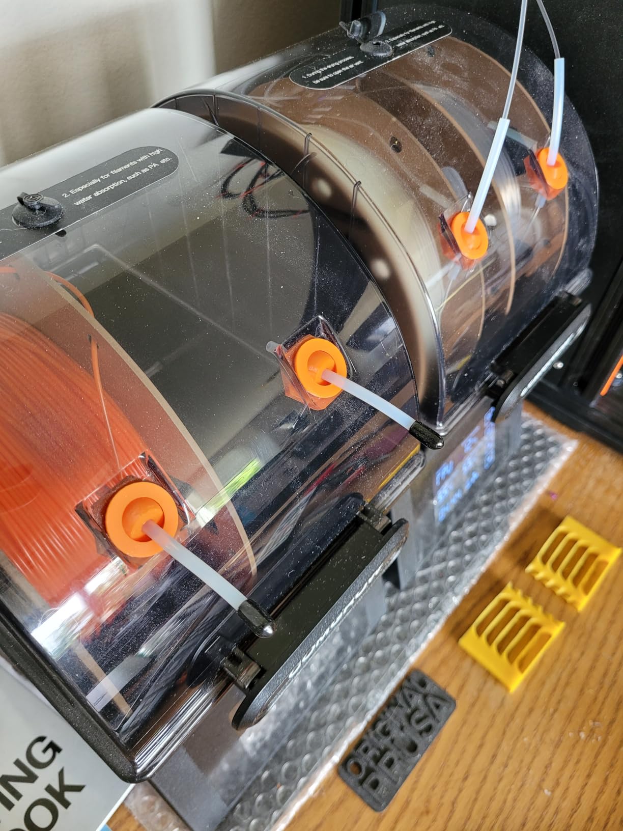 Comgrow Filament Dryer Box, SH02 Dry Box Filament Sealed Storage Box 3D Printer 2 Spools Holder with PTC Fast Heater, Filament Dehydrator with Touch Screen Compatible with PLA PETG TPU ABS 1.75/2.85mm customer photo 2