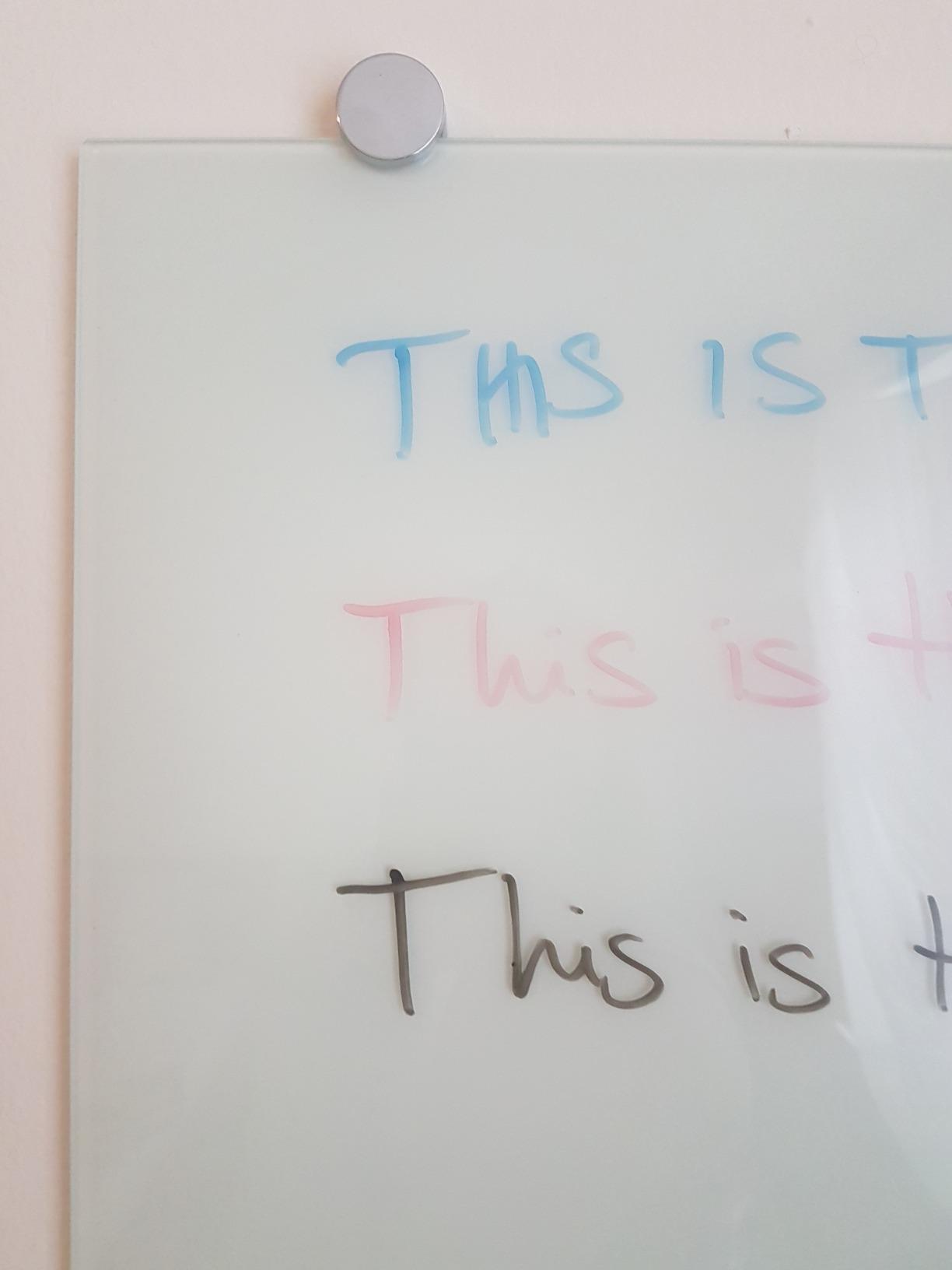 Maxtek Magnetic Glass Whiteboard 72 x 48 in, Frameless Glass Board for Wall | Large Glass Dry Erase Board, Strong Magnetic Surface, Includes Markers, Magnets, and Eraser for Classroom, Home, and Office customer photo 1