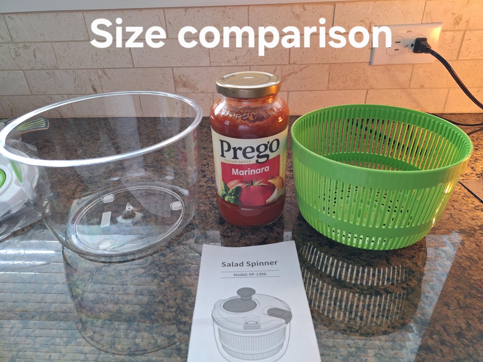 Salad Spinner 3 QT Fruit and Vegetable Washer with Bowl and Mesh Basket customer photo 2