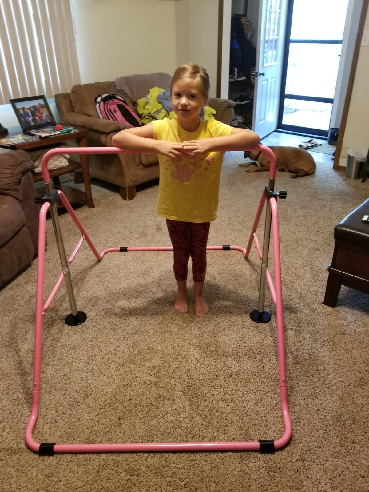 Slsy Gymnastics Bars Kids Kip Training Bars for Home, Folding Horizontal Bars with Adjustable Height, Practice Bar Gymnastic for Kid, Child, Girls, Boys customer photo 1