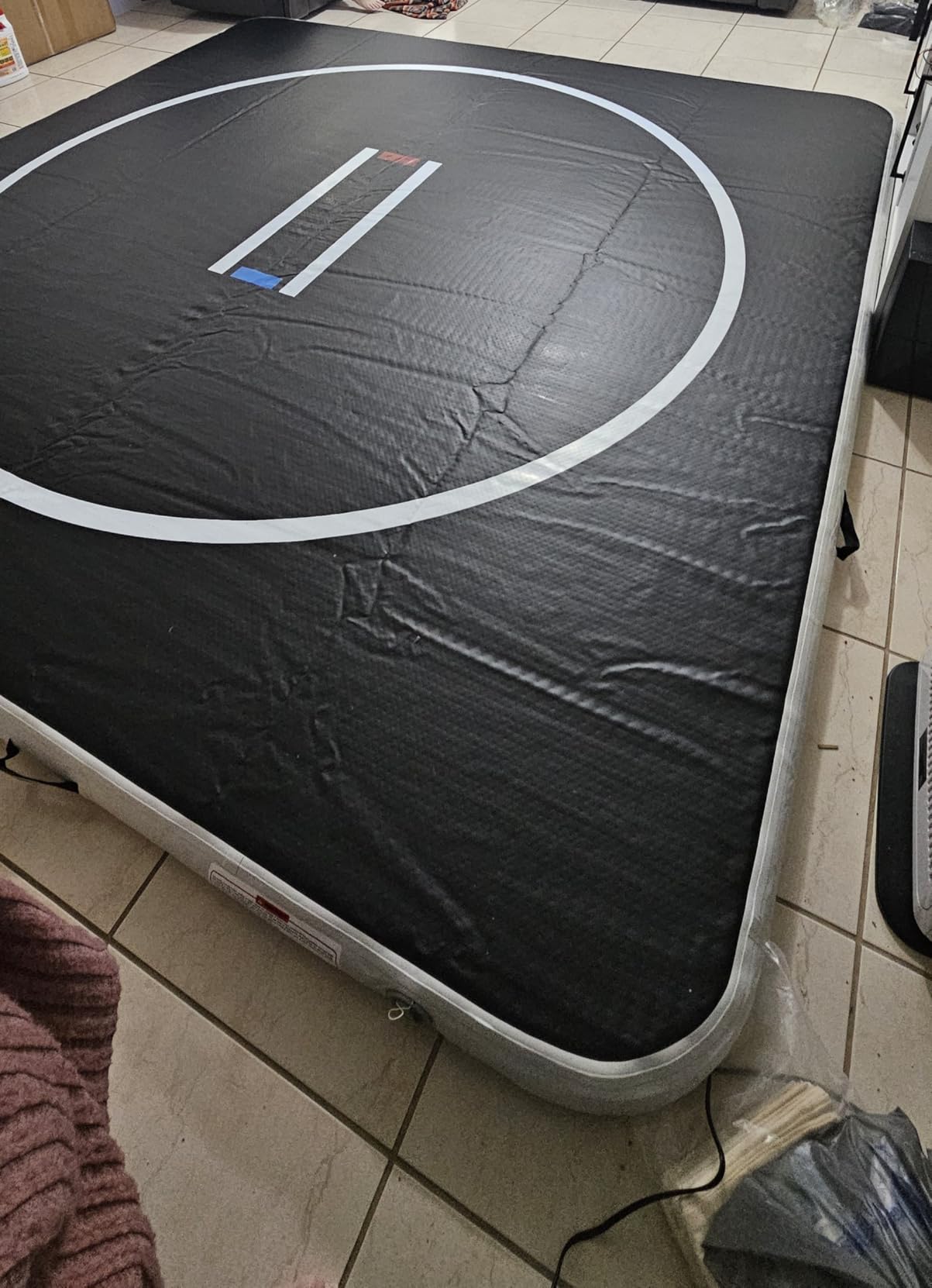 FBSPORT Inflatable Wrestling Mat 10ft/6.6ft/5ft, Outdoor and Indoor PVC Jiu Jitsu Mats, Gymnastics Training Mat Foldable for BJJ, MMA, Martial Art, Boxing, Grappling and Judo customer photo 2