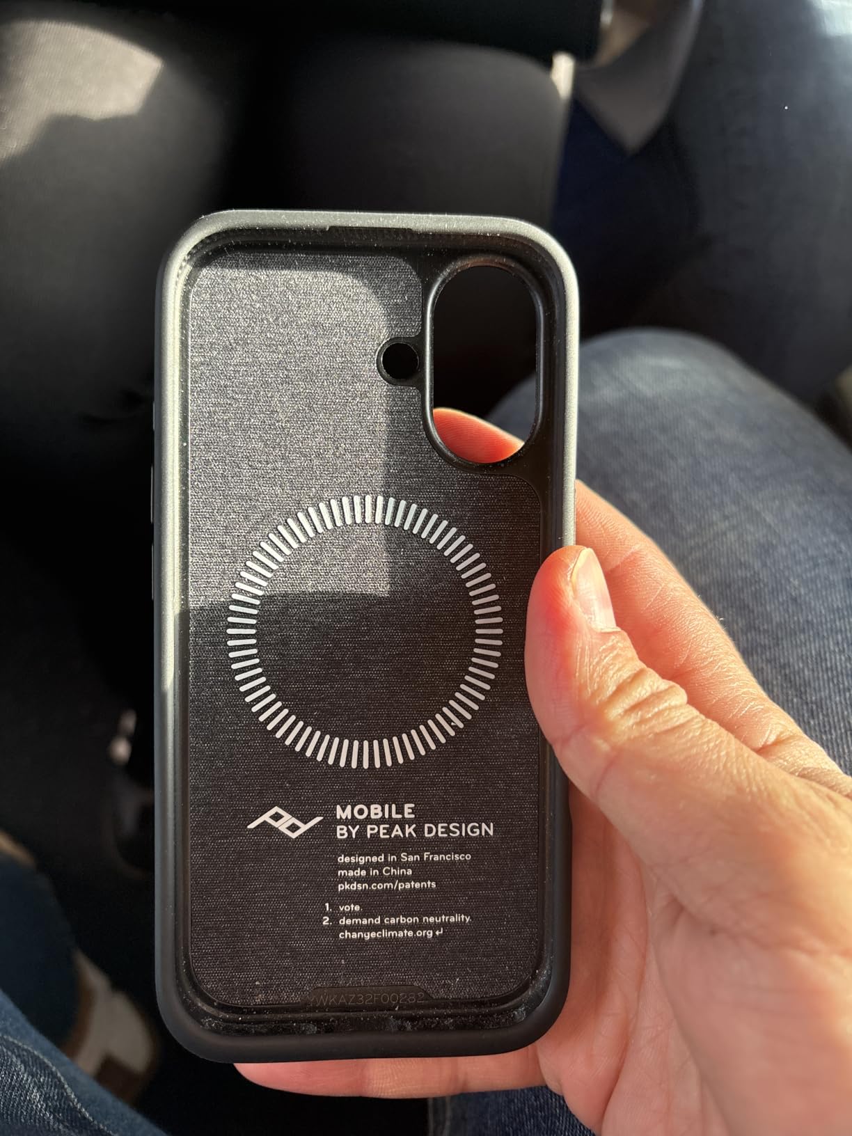Peak Design Mobile Everyday Phone Case for iPhone 16, Sage, Slim Profile, Drop Protection, Weatherproof Fabric Shell, SlimLink Connects to Mobile Mounts & Gear customer photo 2