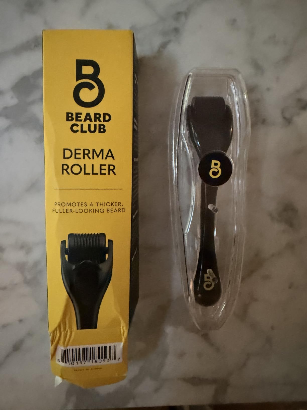 The Beard Club Derma Roller for Face, Body and Scalp - Microneedling for Men and Women with 540 Titanium Microneedles - Beard Roller & Micro Needling Scalp Hair - Black customer photo 2