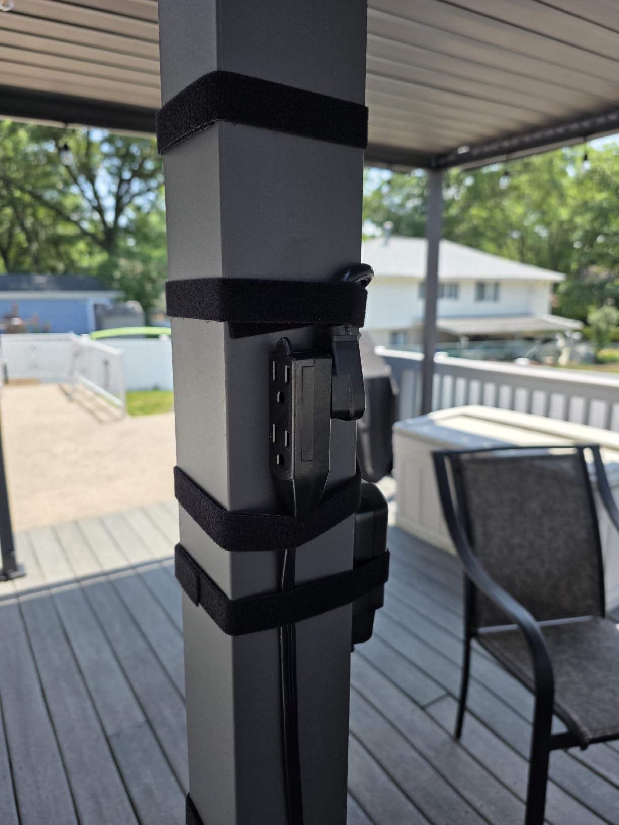 MIRADOR 80S Louvered Pergola 10' x 20', Modern Style with Adjustable Louvers and Integrated Drainage System for Deck Garden Yard, Easy Installation, Plus Size, Latte customer photo 2