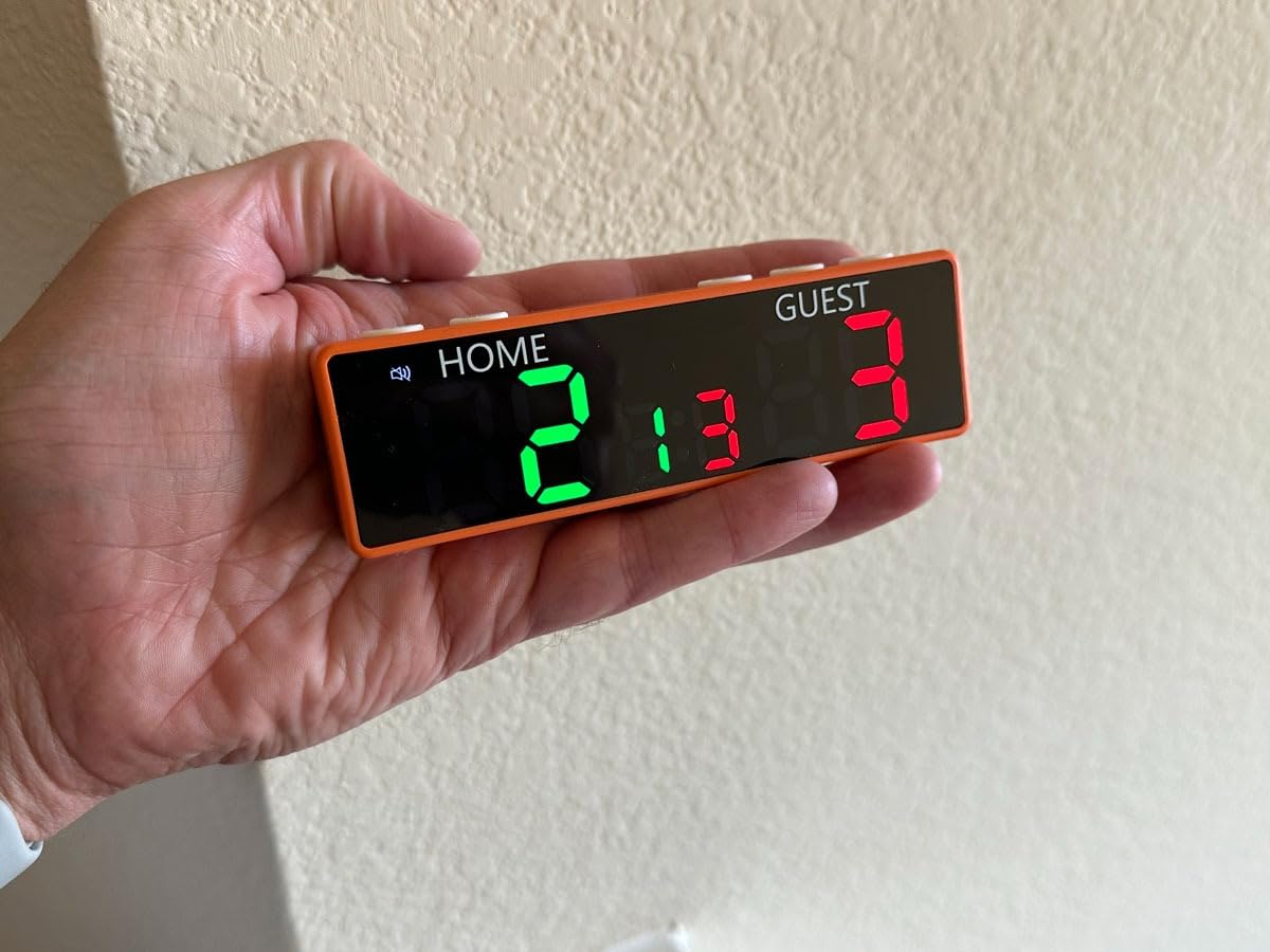 Mini Digital Scoreboard - Portable Tabletop Scoreboard for Games, Wireless Electronic Scoreboard with Buzzer, Score Keeper for Cornhole/Pickleball/Backyard Fun/Game Night customer photo 1