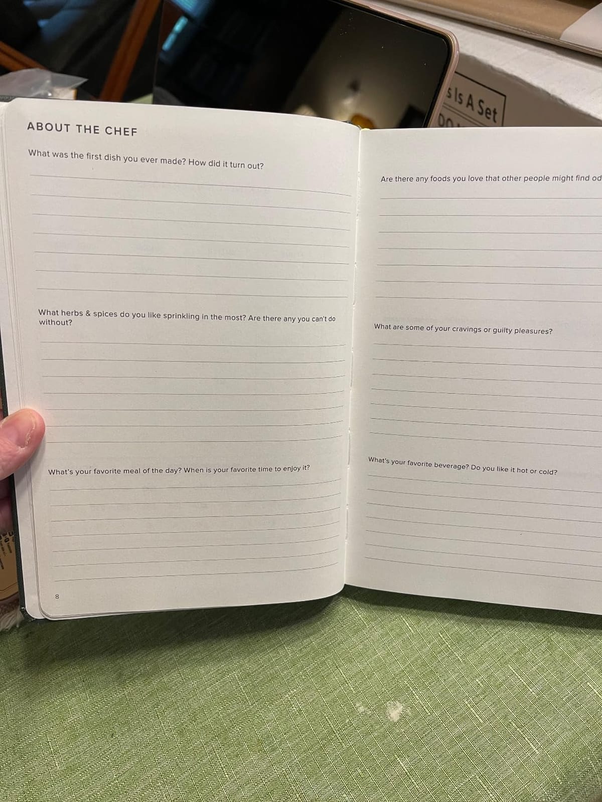 Kunitsa Co. Recipe Notebook, Red, Hardcover | Keepsake Gift, Blank Recipe Book to Write In Your Own Recipes, Journaling Prompts About the Chef, 100 Recipes customer photo 1