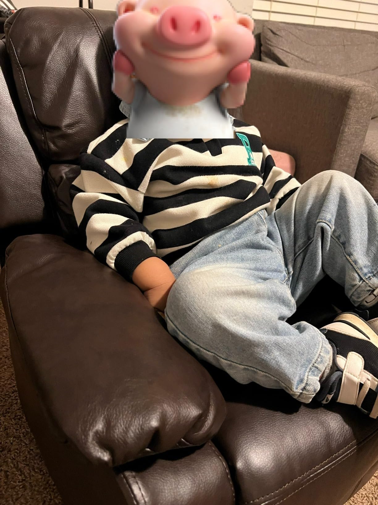 Kids Recliner Chair Storage Arms Reclining Toddler Push Back Sofa Ages 2-8 customer photo 1