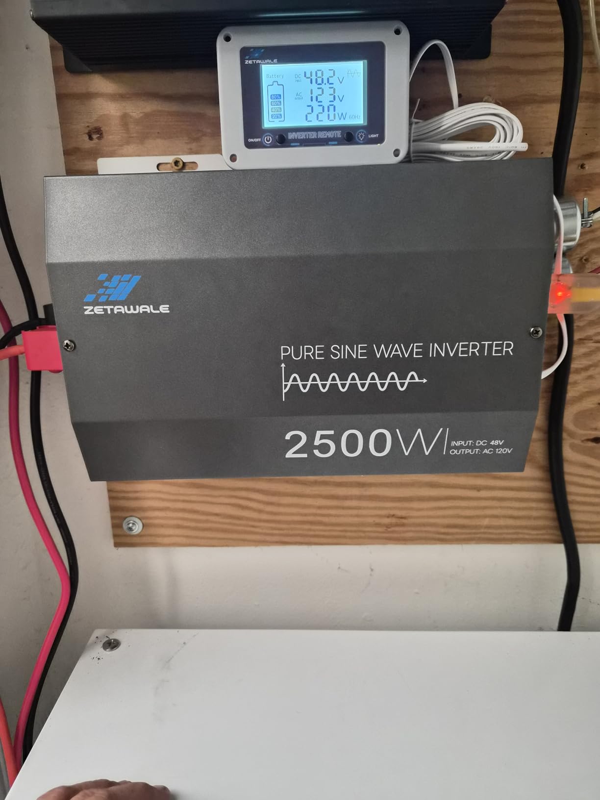 3000W Pure Sine Wave Inverter 12V DC to 120V AC Converter with LCD Remote customer photo 1