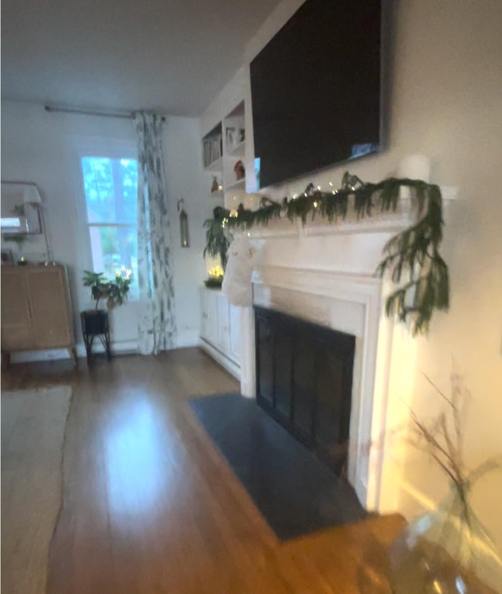 2 Pack Christmas Norfolk Pine Garland 6FT, Real Touch Greenery customer photo 1