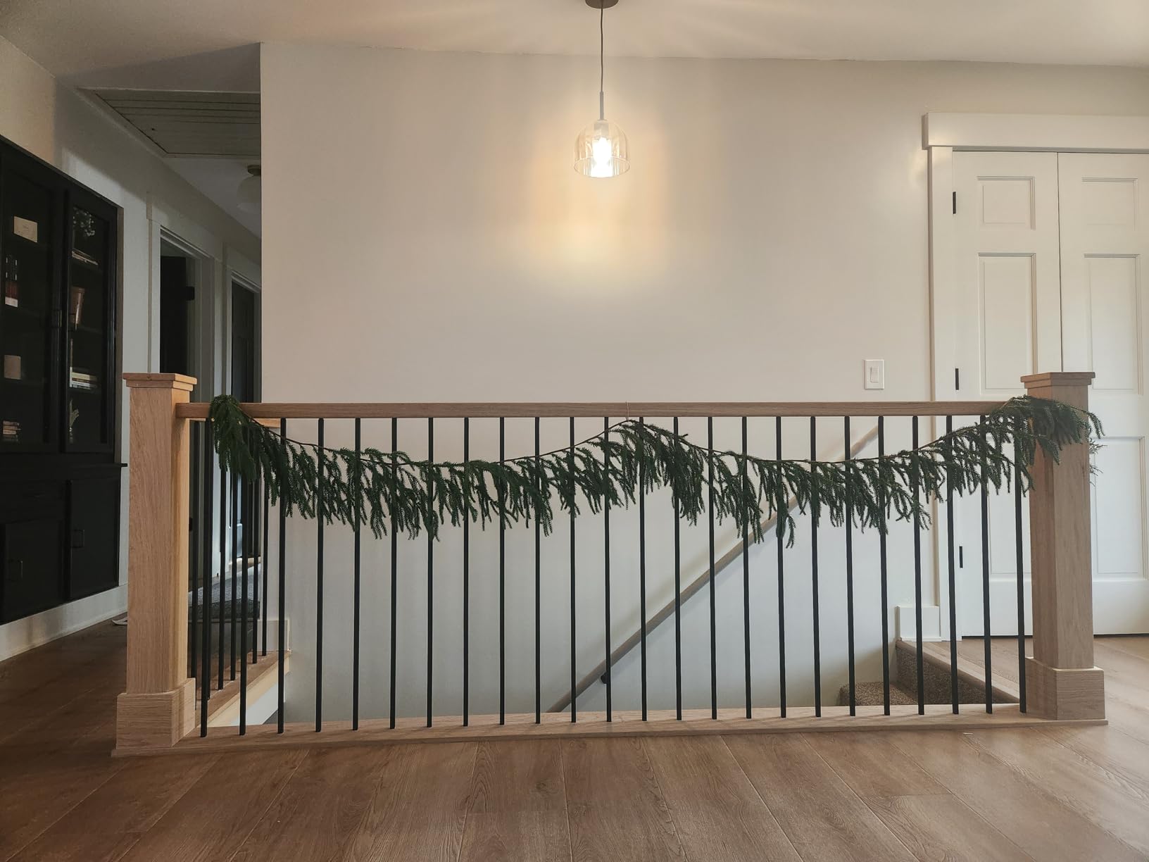2 Pack Christmas Norfolk Pine Garland 6FT, Real Touch Greenery customer photo 2