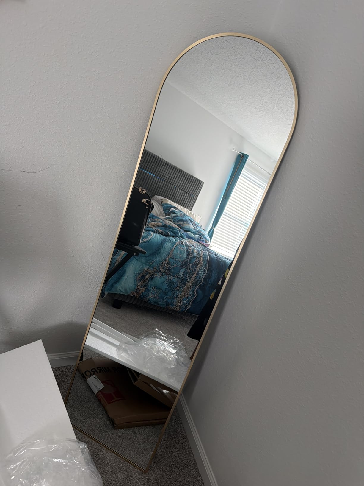 Home Gym Mirror for Wall, 48x24x3PCS Frameless Full Length Mirror, Silver customer photo 1