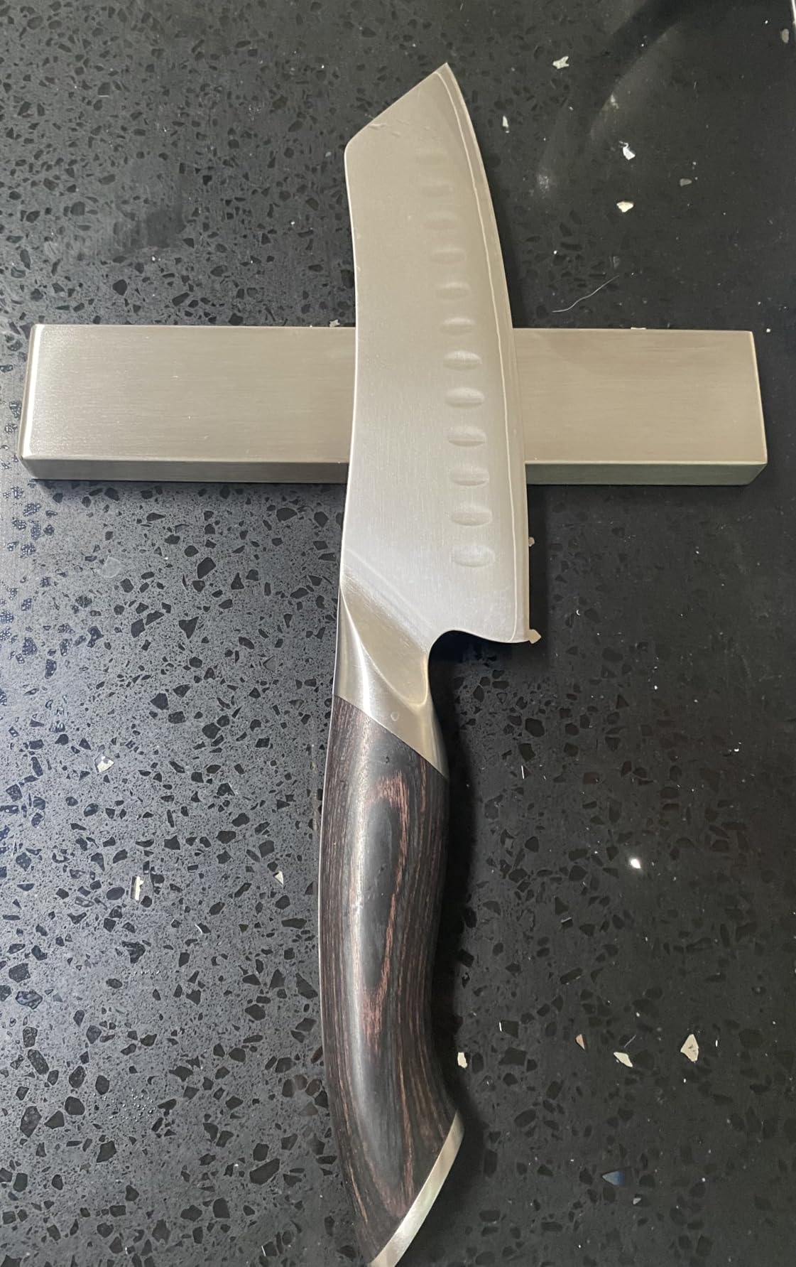 8 Inch Magnetic Knife Holder for Wall No Drill Stainless Steel customer photo 2