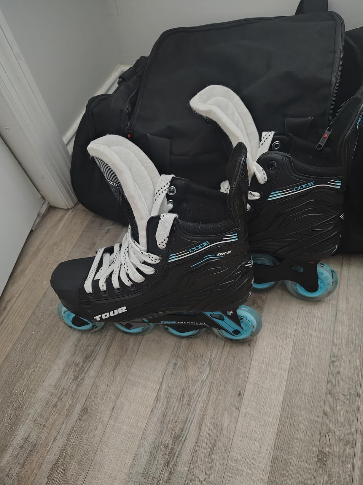 Tour Hockey Code DK9 Roller Hockey Skates, Black, Size 8 customer photo 1