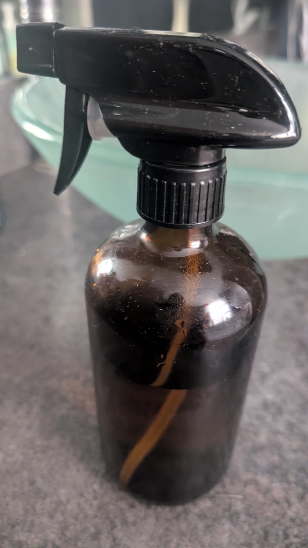 Bontip Glass Spray Bottle 16 oz for Cleaning, Plants (2 Pack, Olive Green | Refillable green spray bottle Set, BPA-free eco glass, With labels and funnel, Great for cleaners, plant misting, hair care customer photo 1