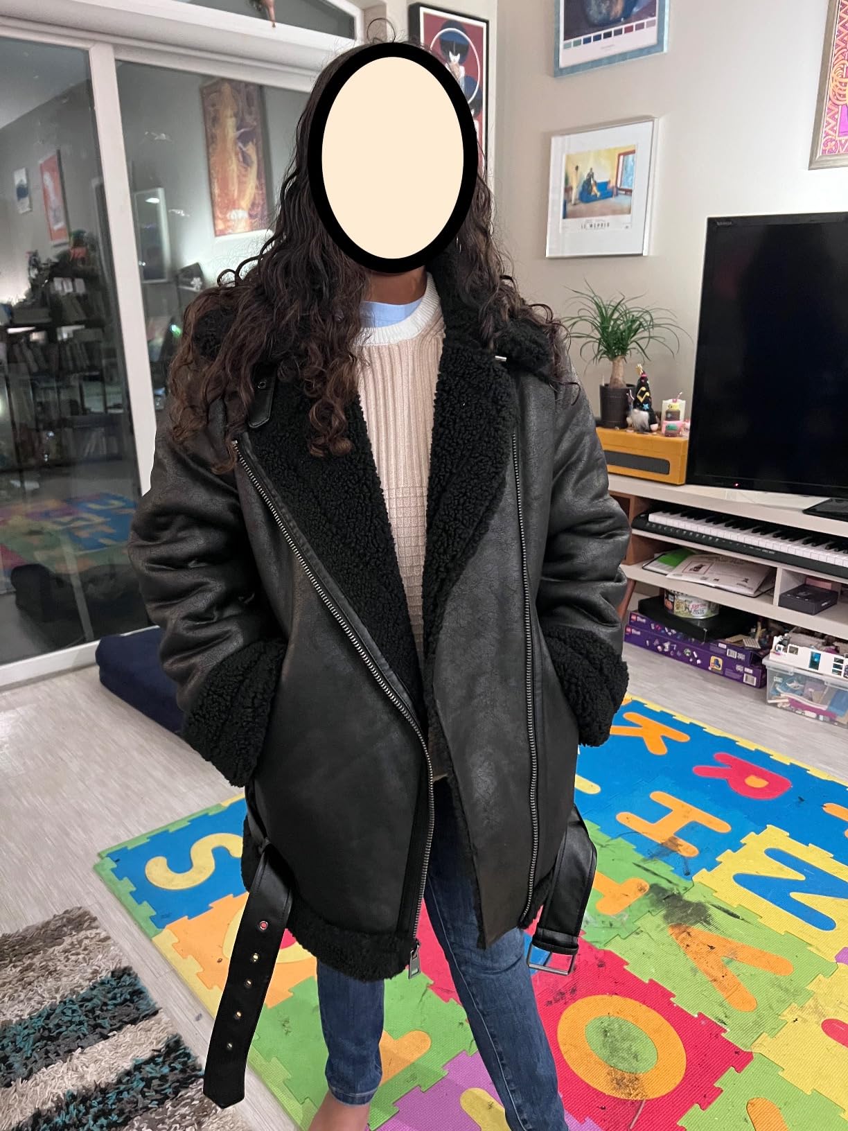 Levi's Women's Faux Shearling Moto Coat customer photo 2