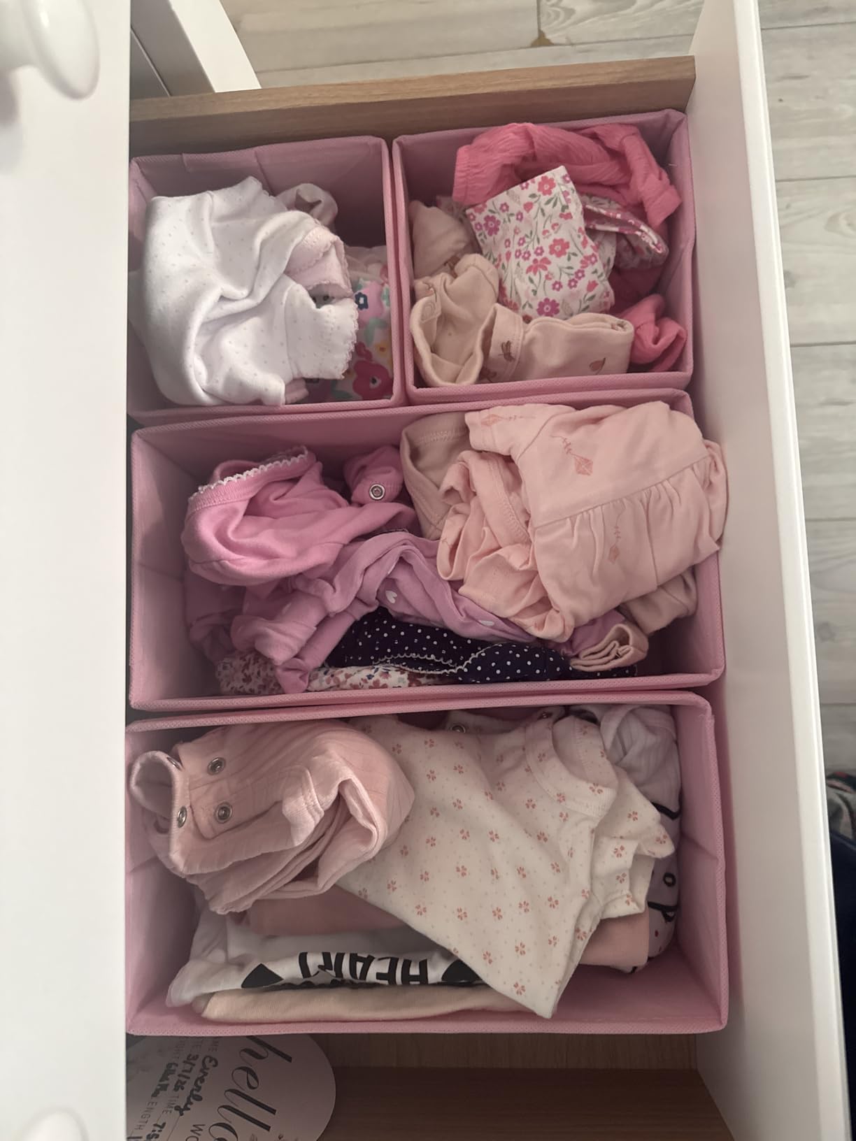 Criusia Drawer Organizer Clothes, 10 Pack Dresser Organizer for Baby Clothes, Underwear, Sock- Foldable Closet Organization and Storage Dividers Bins for Nursery, Bedroom (Beige) customer photo 1