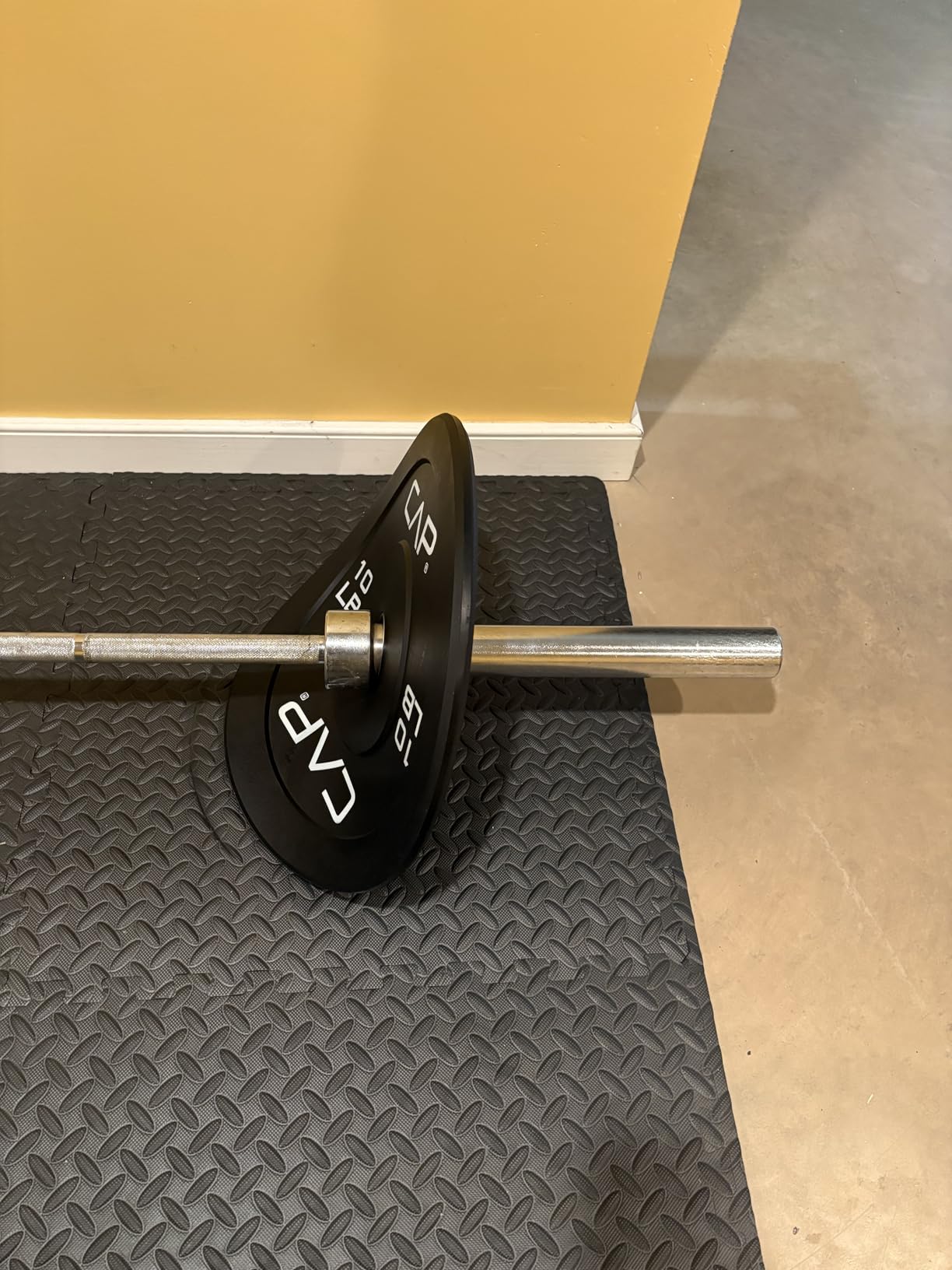 CAP 2-inch Olympic Bumper Plate Weight Set | 100-370 lbs | Multiple Colors | Storage Rack Optional customer photo 1