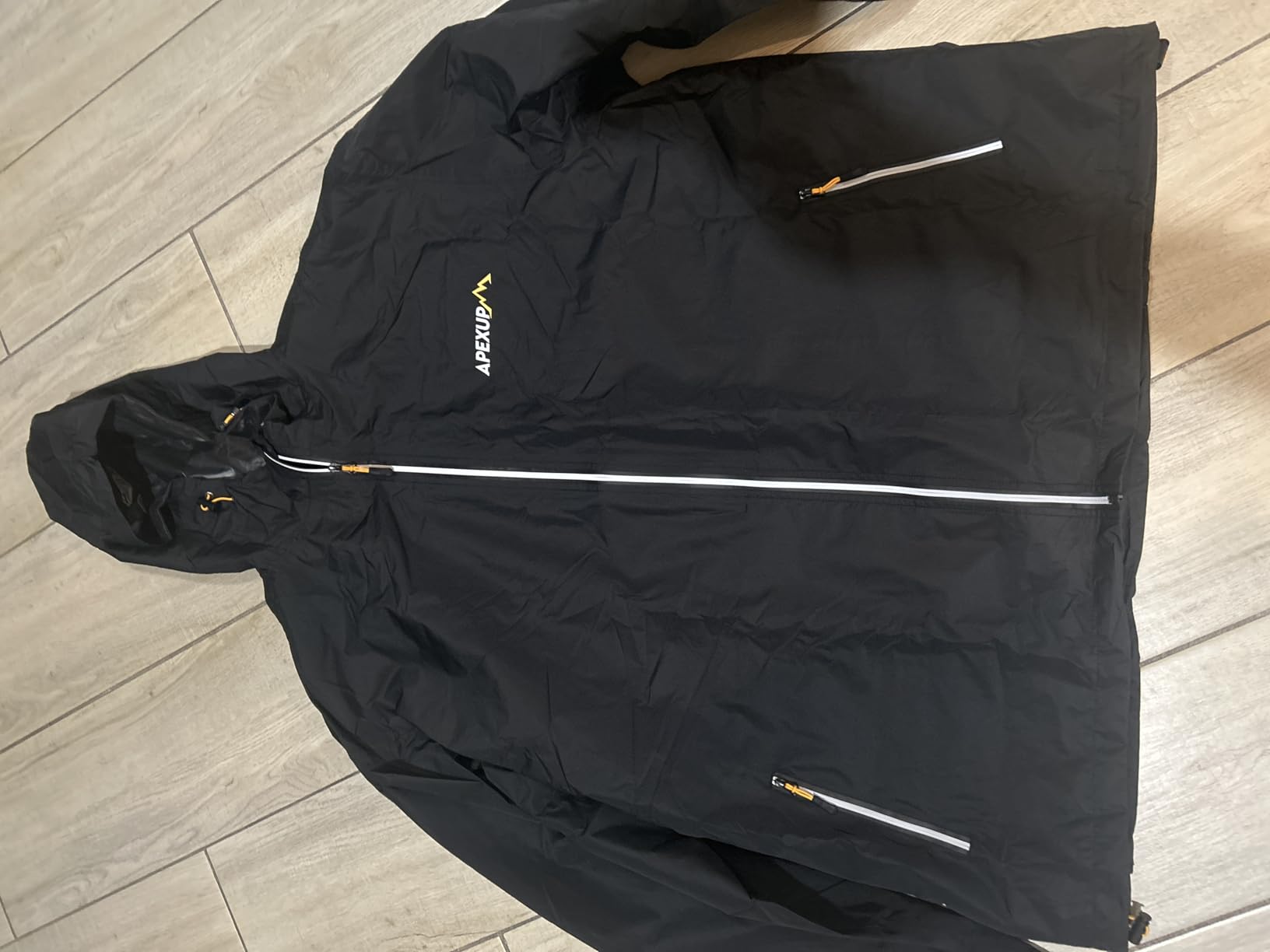 APEXUP Packable Rain Jacket Men Waterproof Lightweight Raincoat with Hood customer photo 2