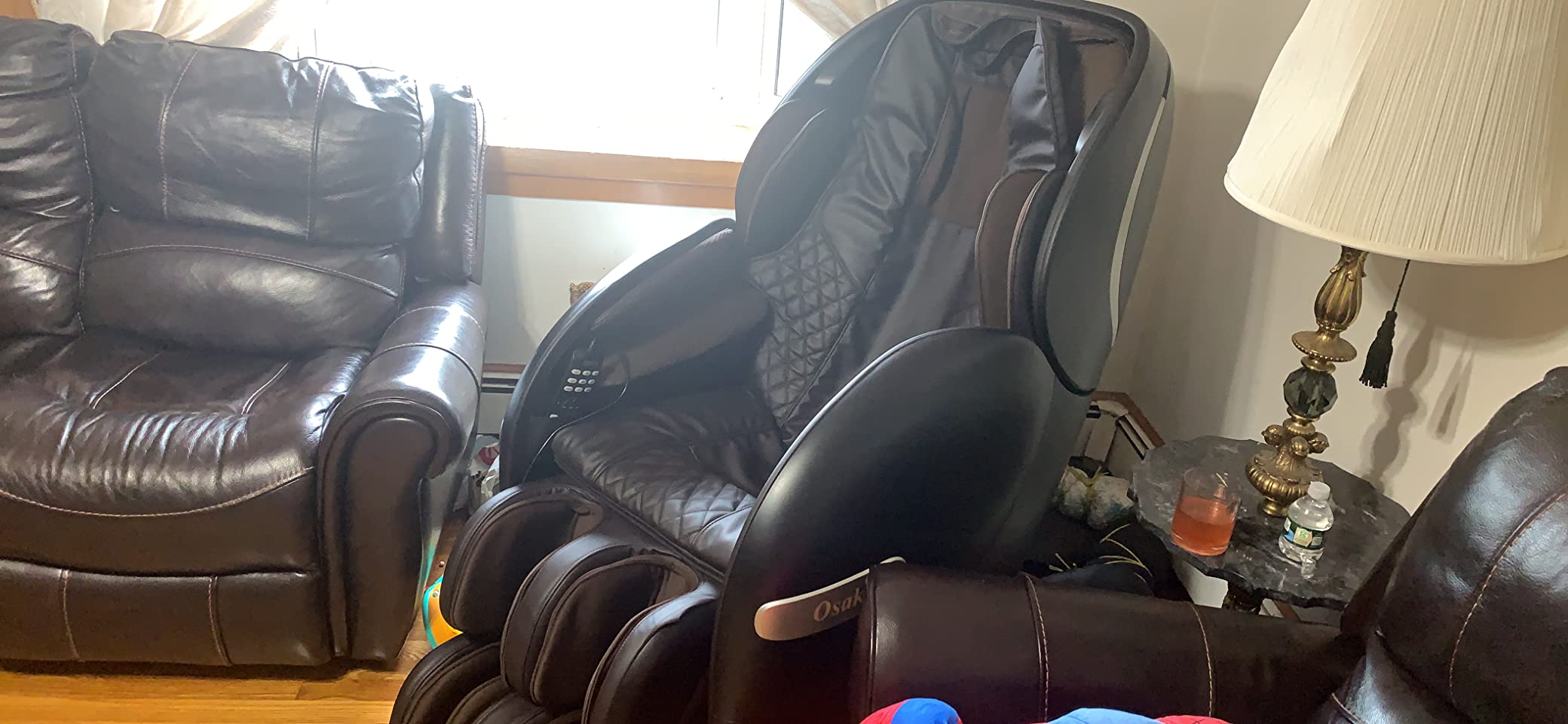 Osaki Monarch Full Body Massage Chair | Zero Gravity 3D SL-Track | Space Saving Technology Recliner| 9 Unique Auto Programs | Bluetooth Connection (LE Taupe) customer photo 1