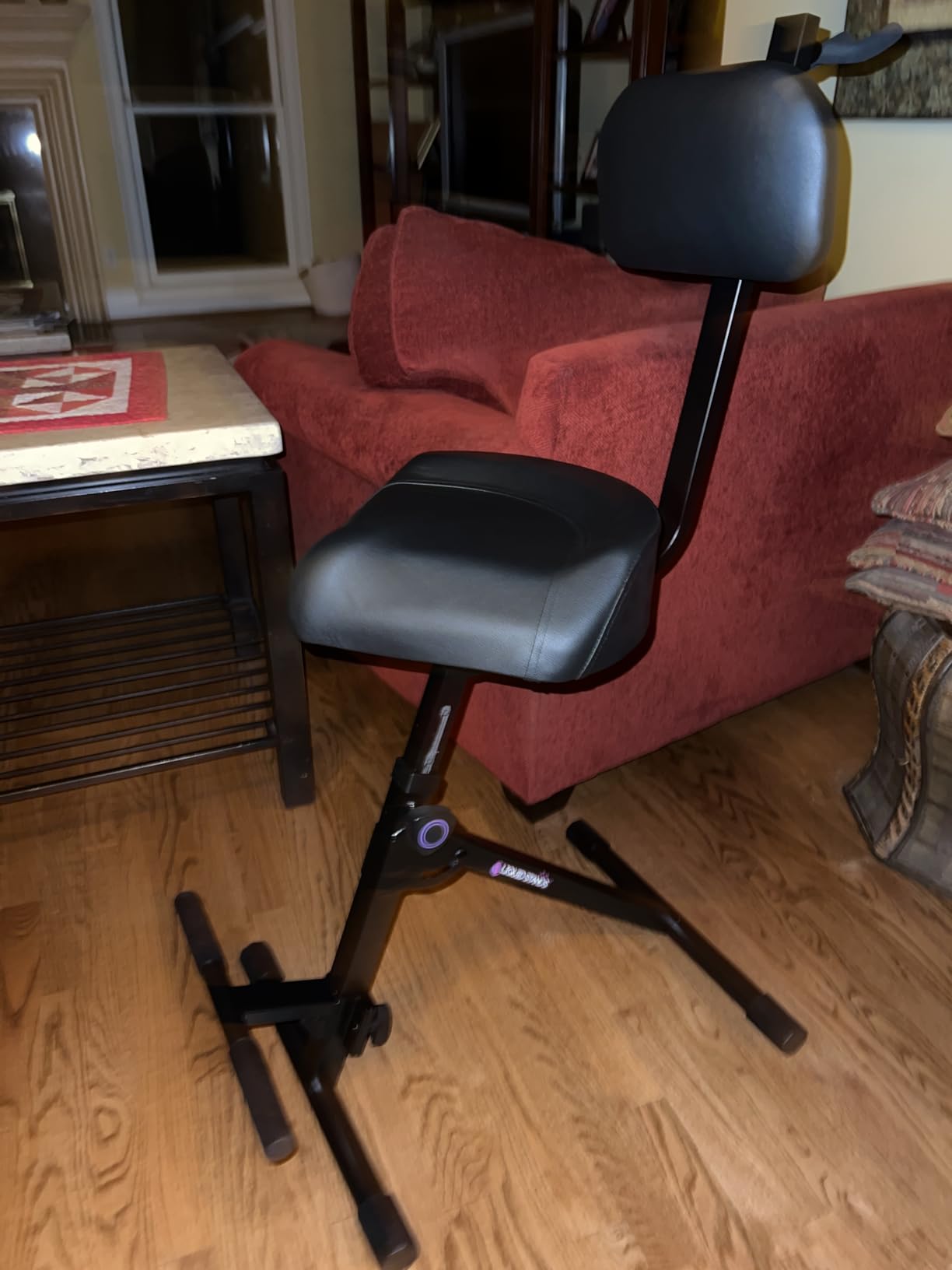 Liquid Stands Guitar Stool, Adjustable Piano Stool - Professional Musician Drum Throne with Backrest - Guitar Seat Drum Seat, Musician Stool, Chair, Guitar Chair for Adults, Kids, Drummer, Guitarist customer photo 2