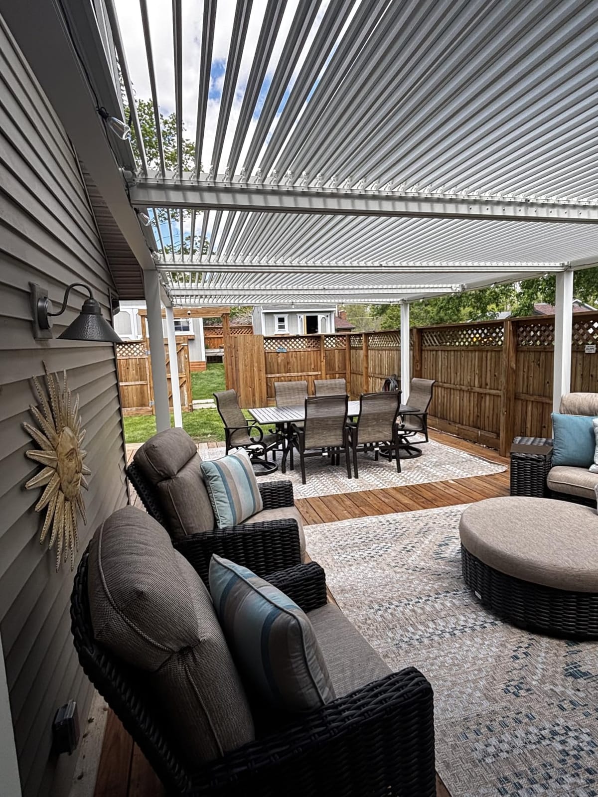 PURPLE LEAF Louvered Pergola 11' x 15' White Adjustable Hardtop for Patio customer photo 1