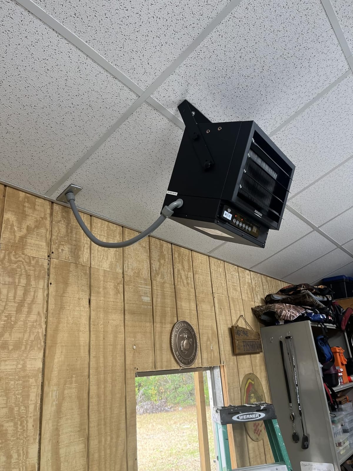ROVSUN 6000W Electric Garage Heater with Remote & APP Control, Digital Fan-Forced Ceiling Mount Heater with Thermostat, 12H Timer & Overheat Protection, 240V Hardwired for Workshop Factory customer photo 2