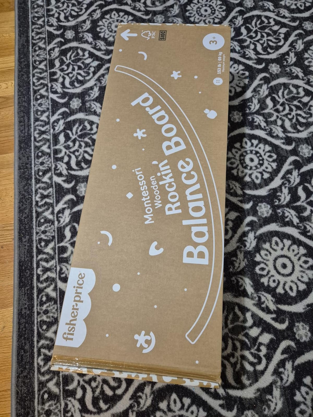 Fisher-Price Wood Montessori Rockin’ Balance Board, Kids Ages 3+ Years customer photo 1