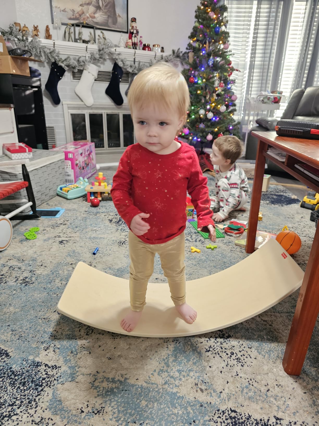 Fisher-Price Wood Montessori Rockin’ Balance Board, Kids Ages 3+ Years customer photo 2