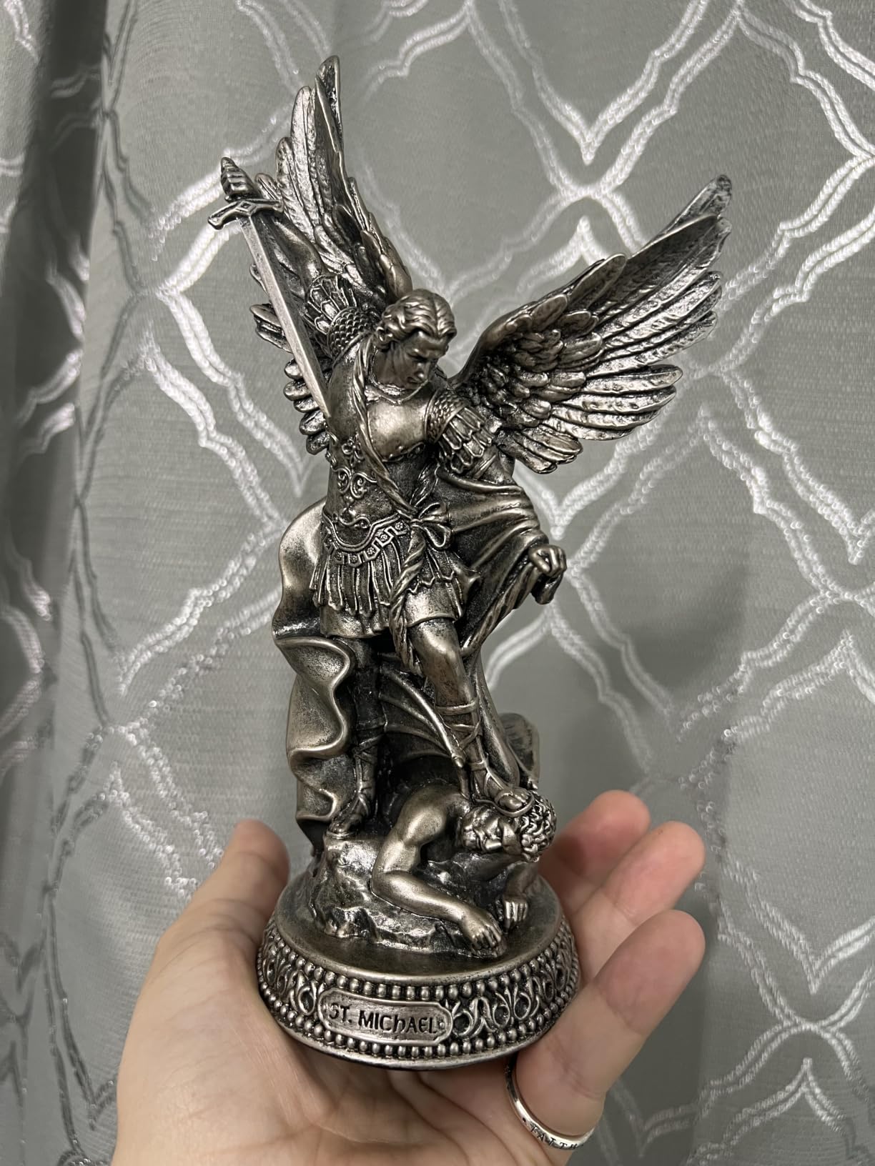 DevotedWalls St Michael the Archangel Statue, 12 Inch San Miguel Arcangel customer photo 1