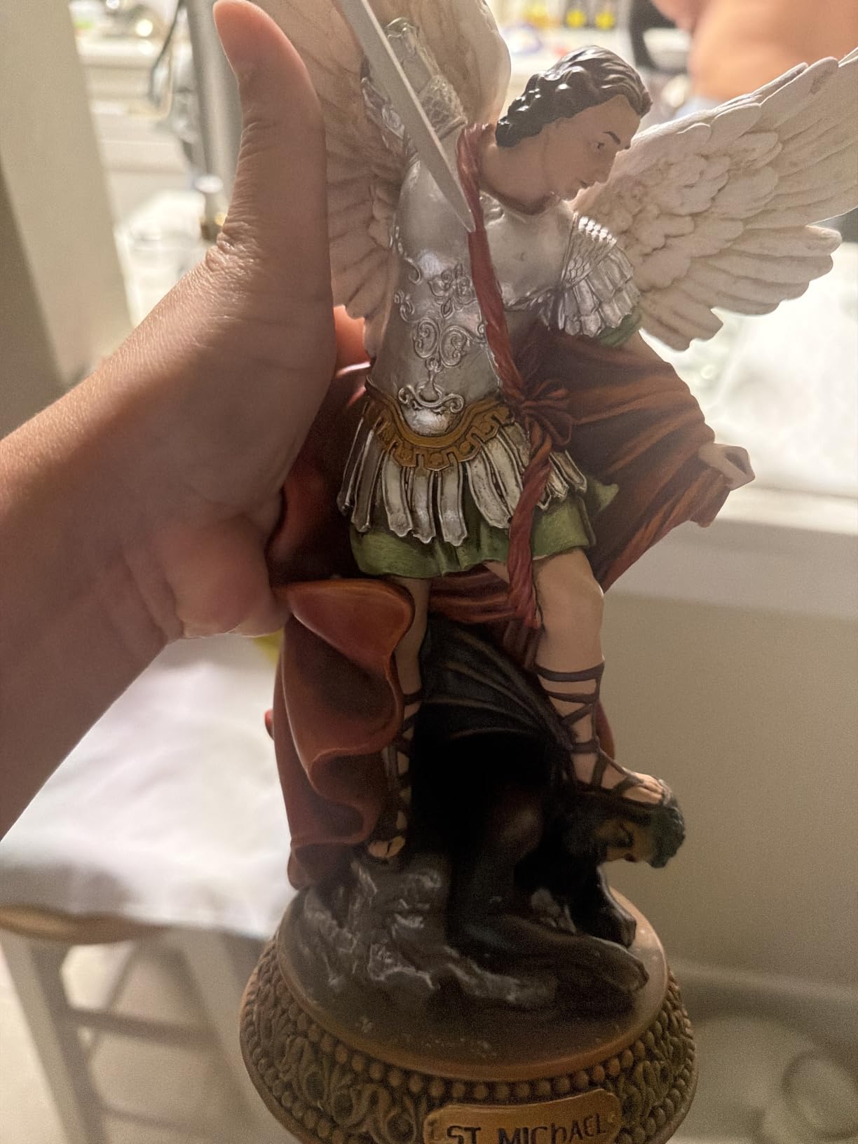 DevotedWalls St Michael the Archangel Statue, 12 Inch San Miguel Arcangel customer photo 2