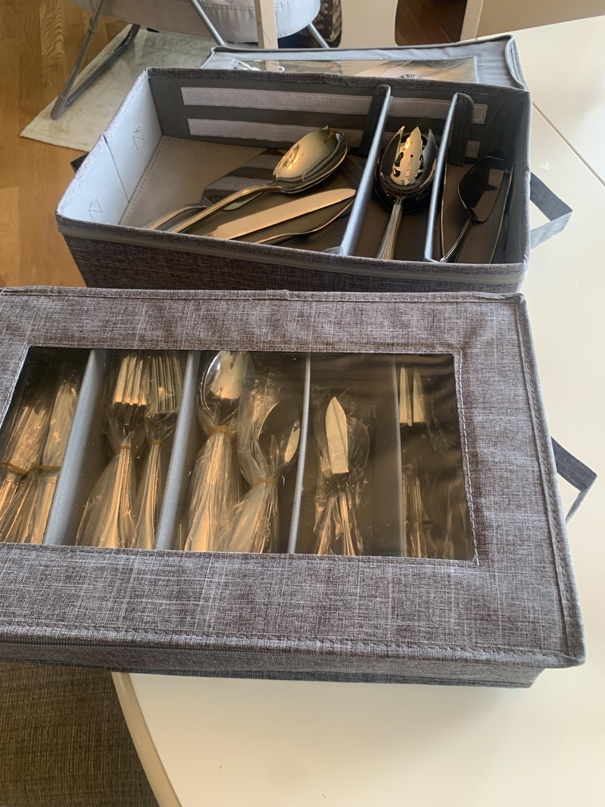 Lifewit Silverware Storage Box, Covered Flatware Organizer with Zipper Lid customer photo 1