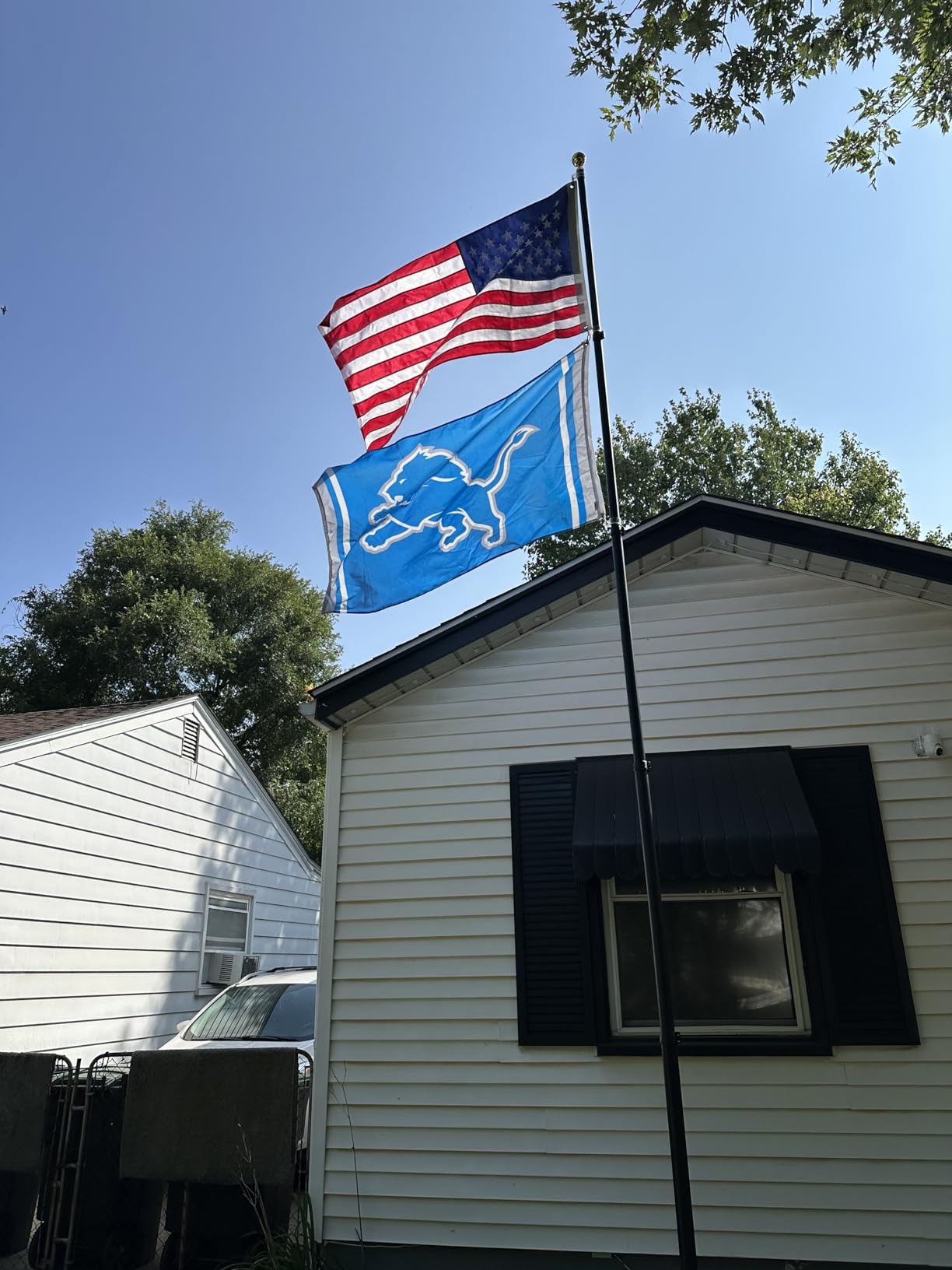 NELXINJO 20FT Heavy Duty Telescoping Flag Pole Kit with 3x5 US Flag, Silver customer photo 2