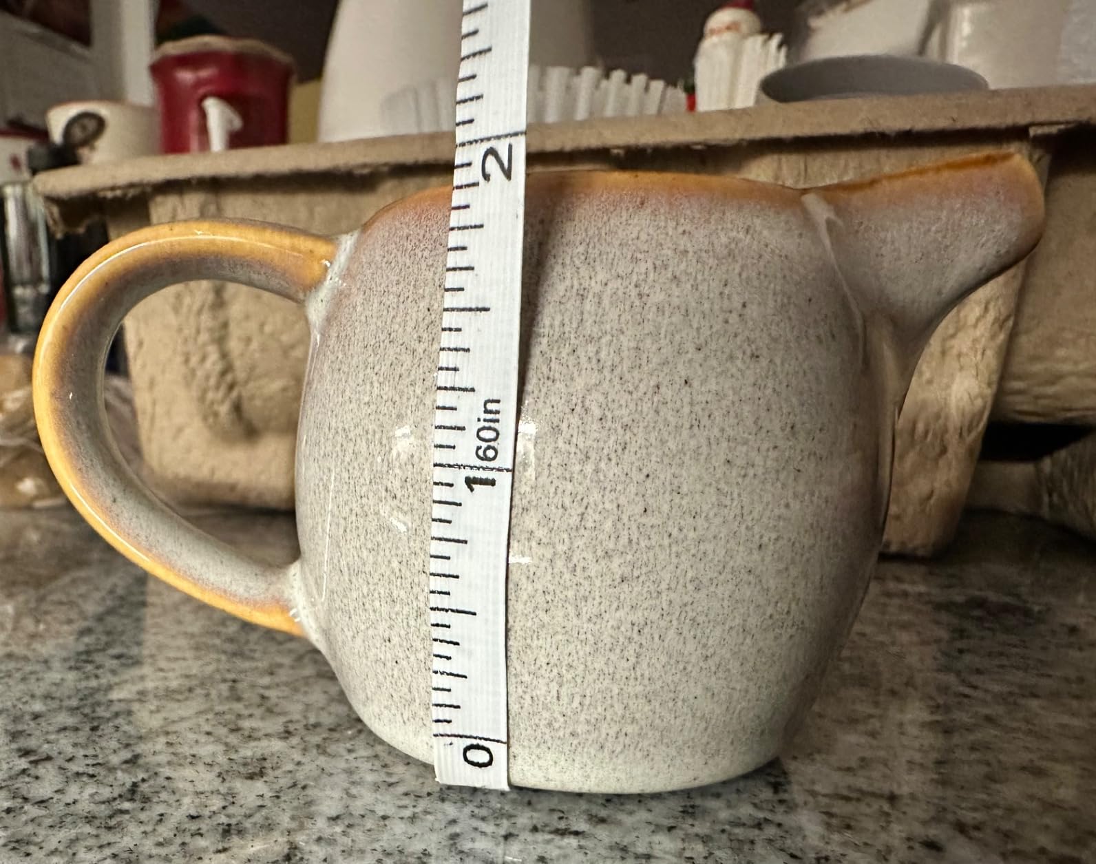 4 Pack 3 Oz Small Creamer Pitcher, Creamer Cup with Handle, Ceramic Milk Jug for Coffee Milk Sauces Salad, Freezer Safe & Microwave customer photo 2
