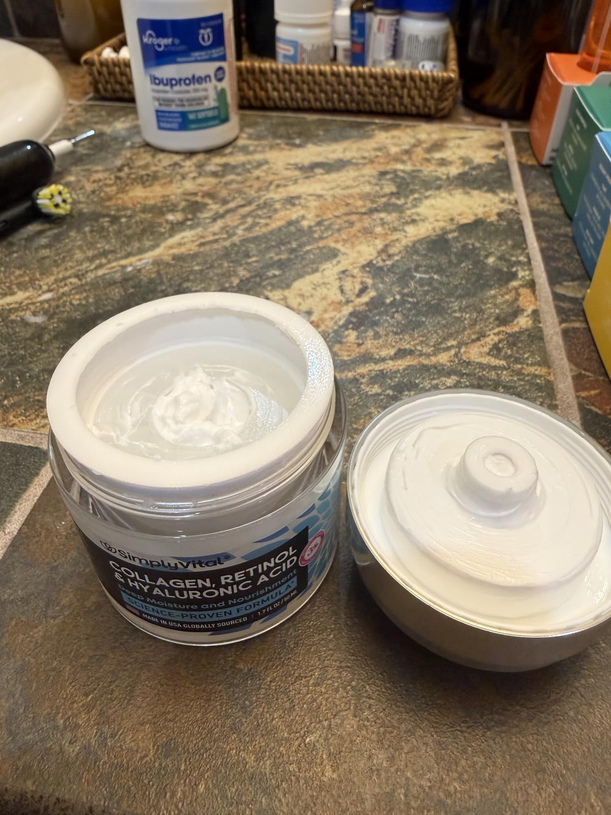 SimplyVital Face Moisturizer Retinol Collagen Hyaluronic Acid Cream 3.4 oz customer photo 2