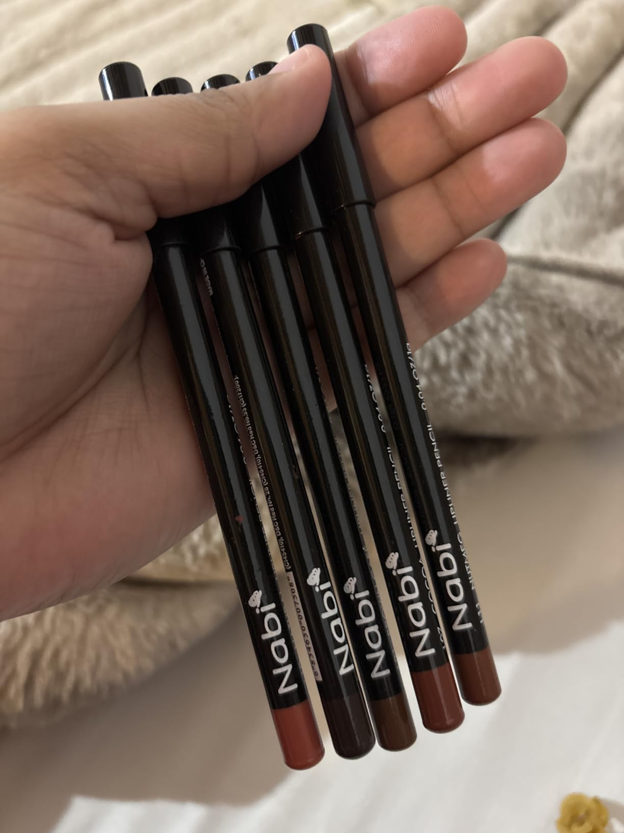 Nabi 12-Piece Brown Lip Liner Pencil Set - Assorted Brown Tones | Long-Lasting Creamy Formula | Lip Makeup Kit for Women customer photo 1