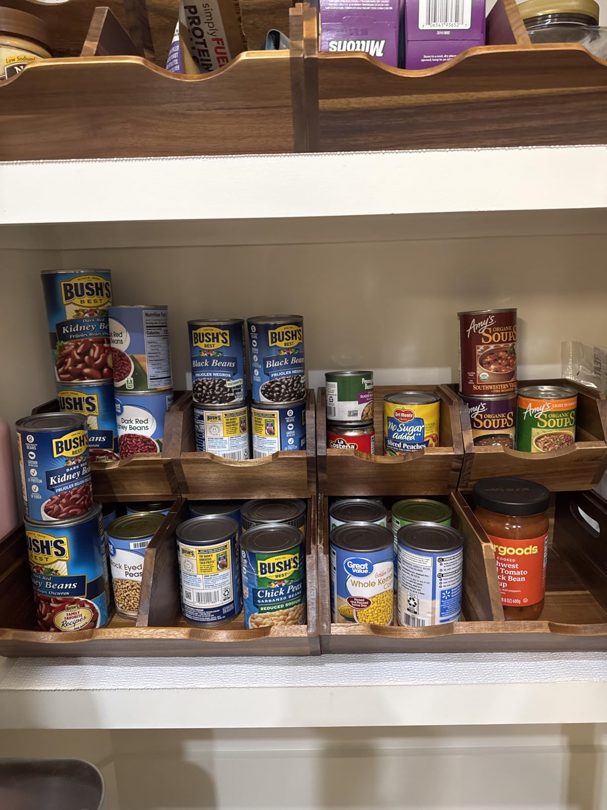 Acacia Wood Pantry Storage Bins, Stackable Storage Baskets Potato and Onion Storage Bins, Pantry Organizer Wooden Baskets Organization and Storage, Set 3 Pieces customer photo 1