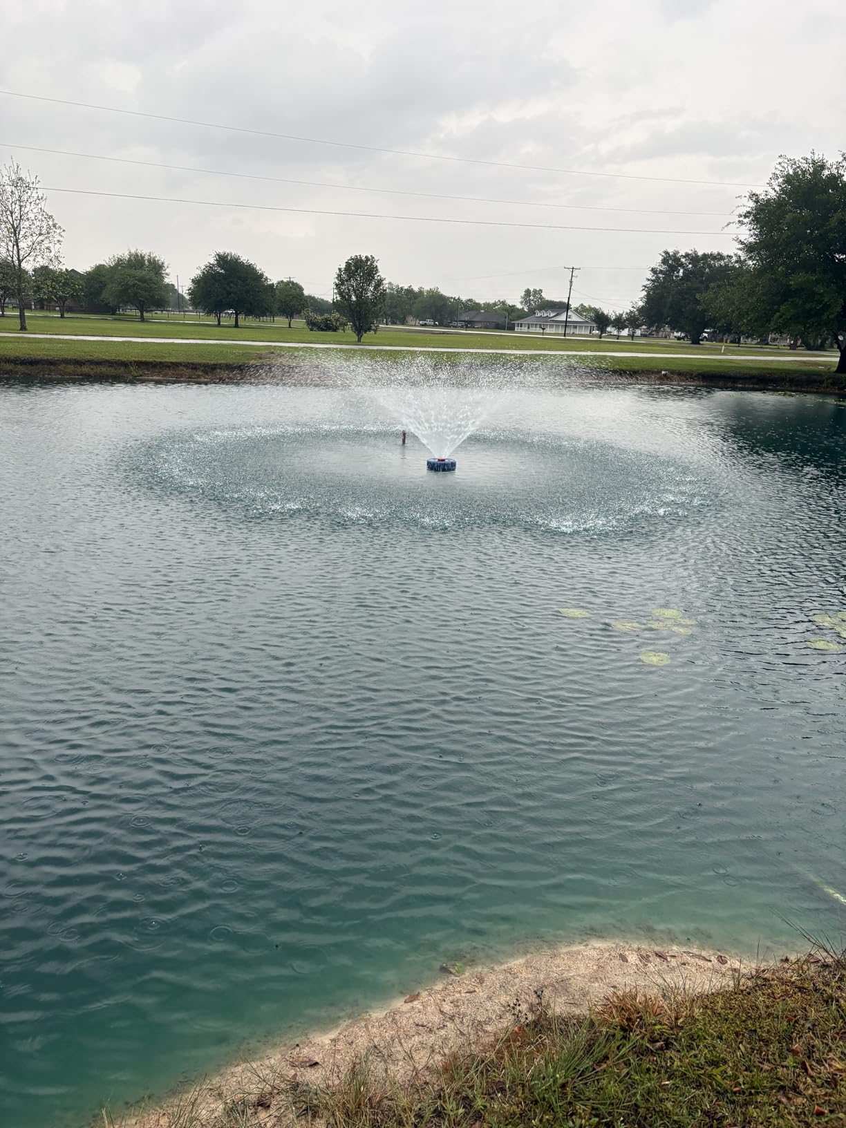 15000 GPH Pond Fountain Aerator,750W Floating Aerator Fountain Pump Cord (Silver) customer photo 1