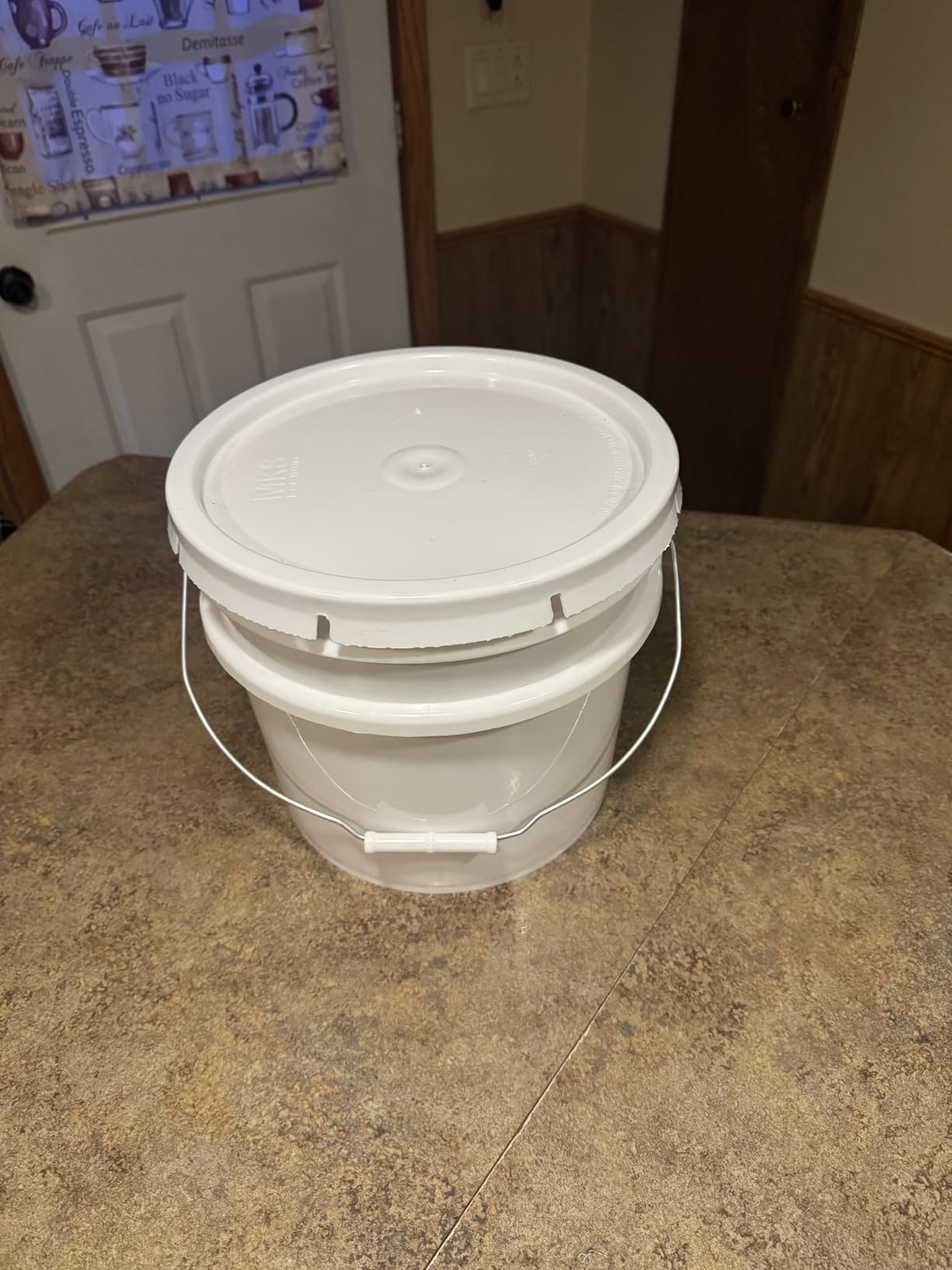 5-Gallon White Bucket Pail Container with Lid | Food Grade | Heavy-Duty Approx 90 MIL Extra Durable | Metal Handles with Plastic Grip | Multi-Use | Easy Stack and Store | BPA Free - 6 Pack customer photo 1