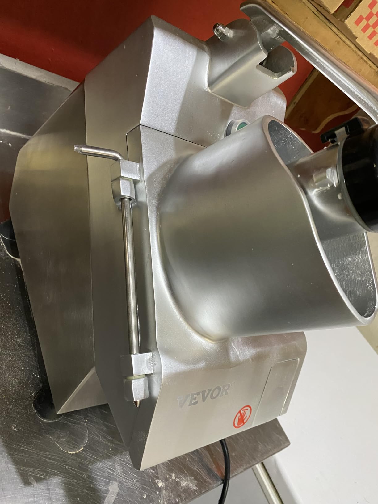 VEVOR Food Processor & Vegetable Chopper, 2 Feeding Holes Food-Grade Stainless Steel Food Processor Chopper with Detachable 6 Blades, 3mm/5mm/7mm/10mm Shredder, 2mm/4mm Slicer, for Vegetables, Fruit customer photo 2