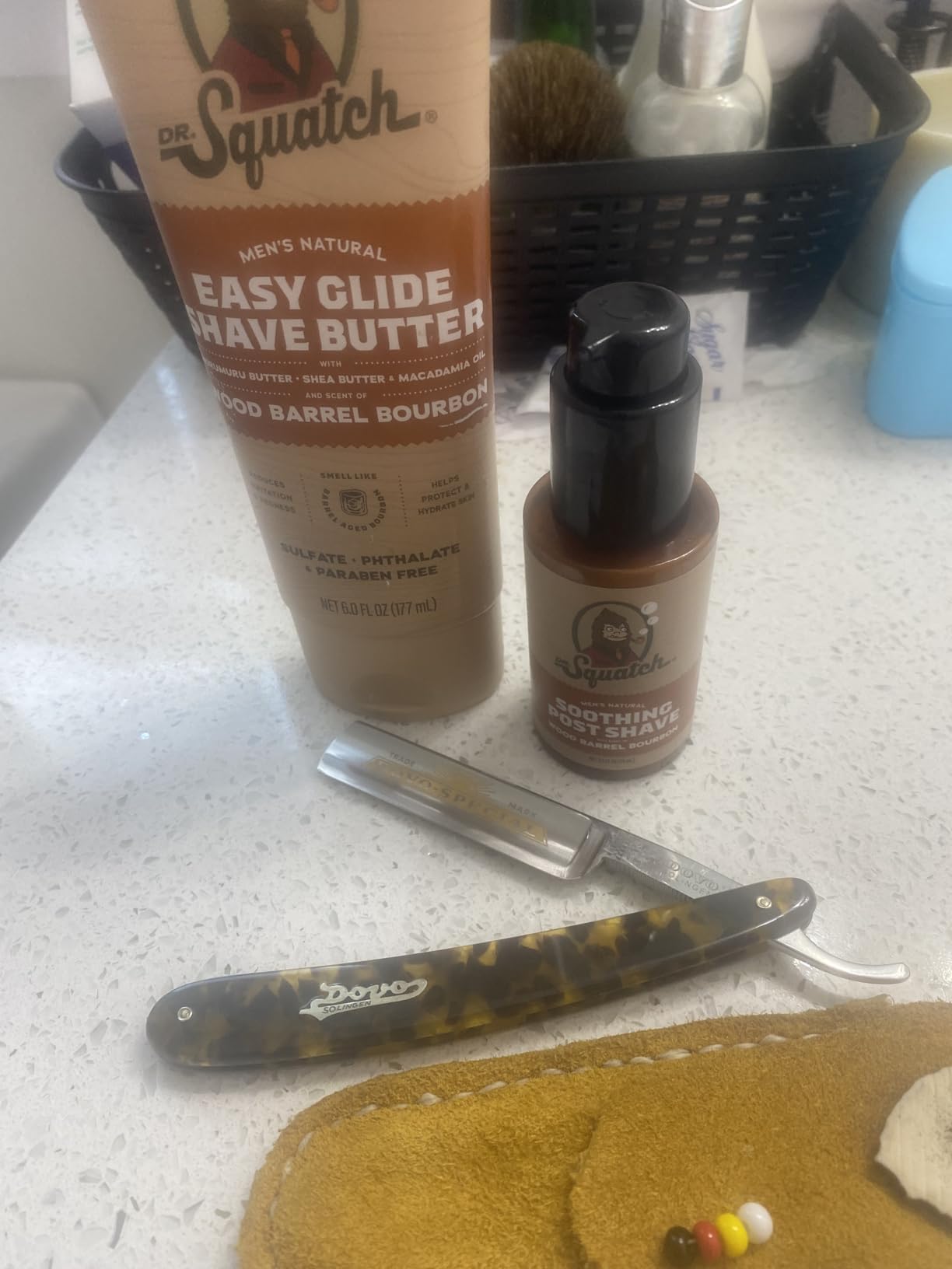 Dr. Squatch Wood Barrel Bourbon Smooth Shave Bundle - Easy Glide Butter + Soothing Post Shave - Natural Ingredients - Manly Fragrance - Moisturizing customer photo 1