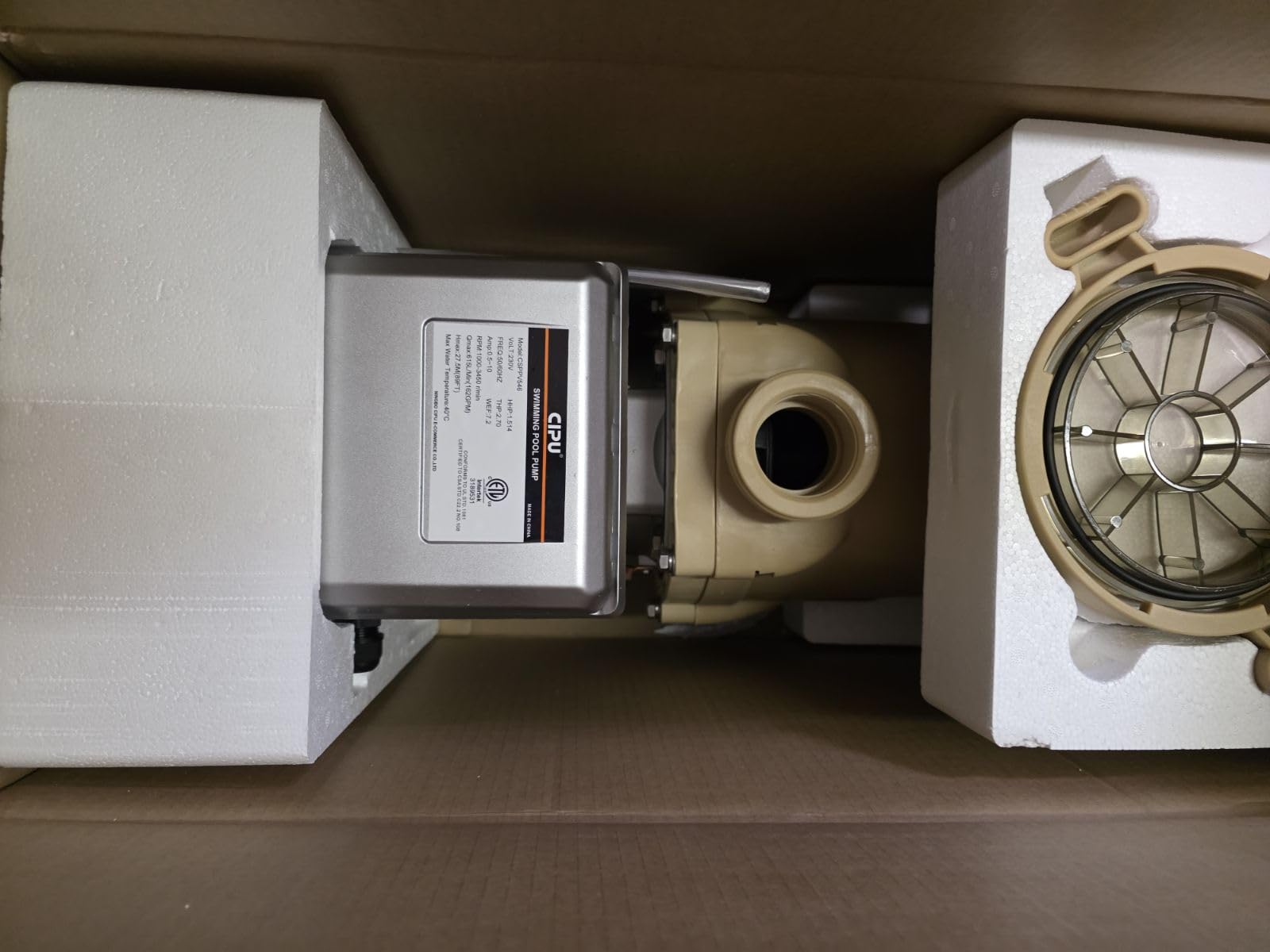 CIPU 3 HP Smart Variable Speed Pool Pump, 230V, Intelligent Control, Khaki customer photo 1