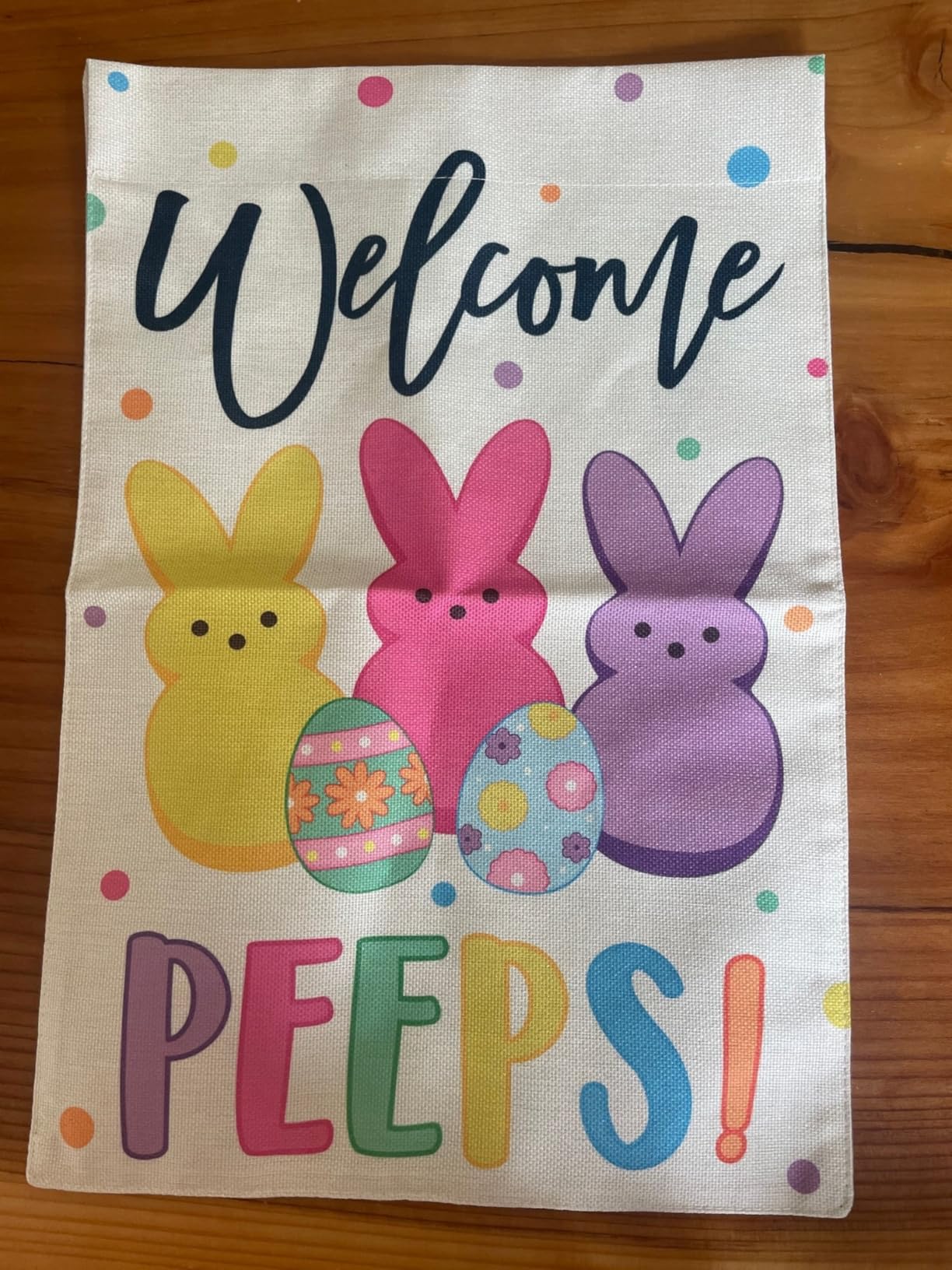 Easter Garden Flag (12x18) Double Sided - Welcome Bunny Spring Yard Flag - Easter Decorations Outdoor - Holiday Flag for Porch Patio Lawn Garden Decor customer photo 1