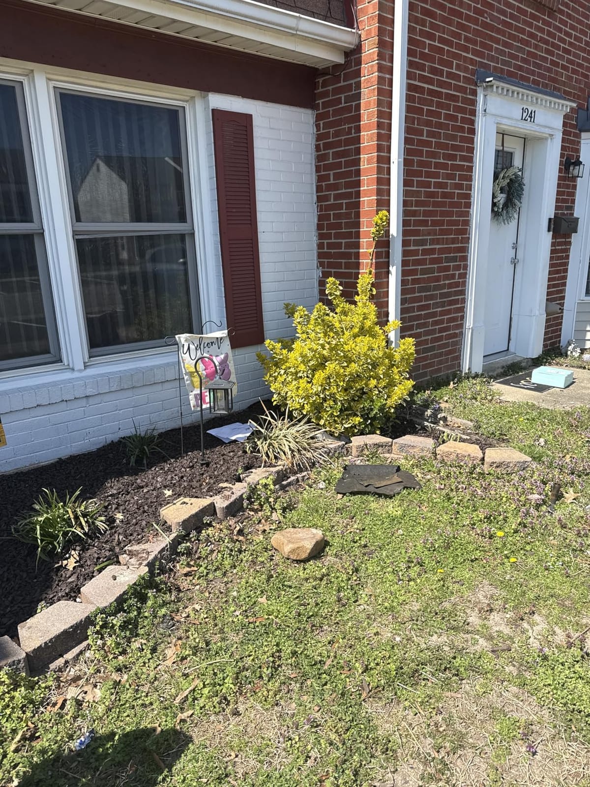 Easter Garden Flag (12x18) Double Sided - Welcome Bunny Spring Yard Flag - Easter Decorations Outdoor - Holiday Flag for Porch Patio Lawn Garden Decor customer photo 2