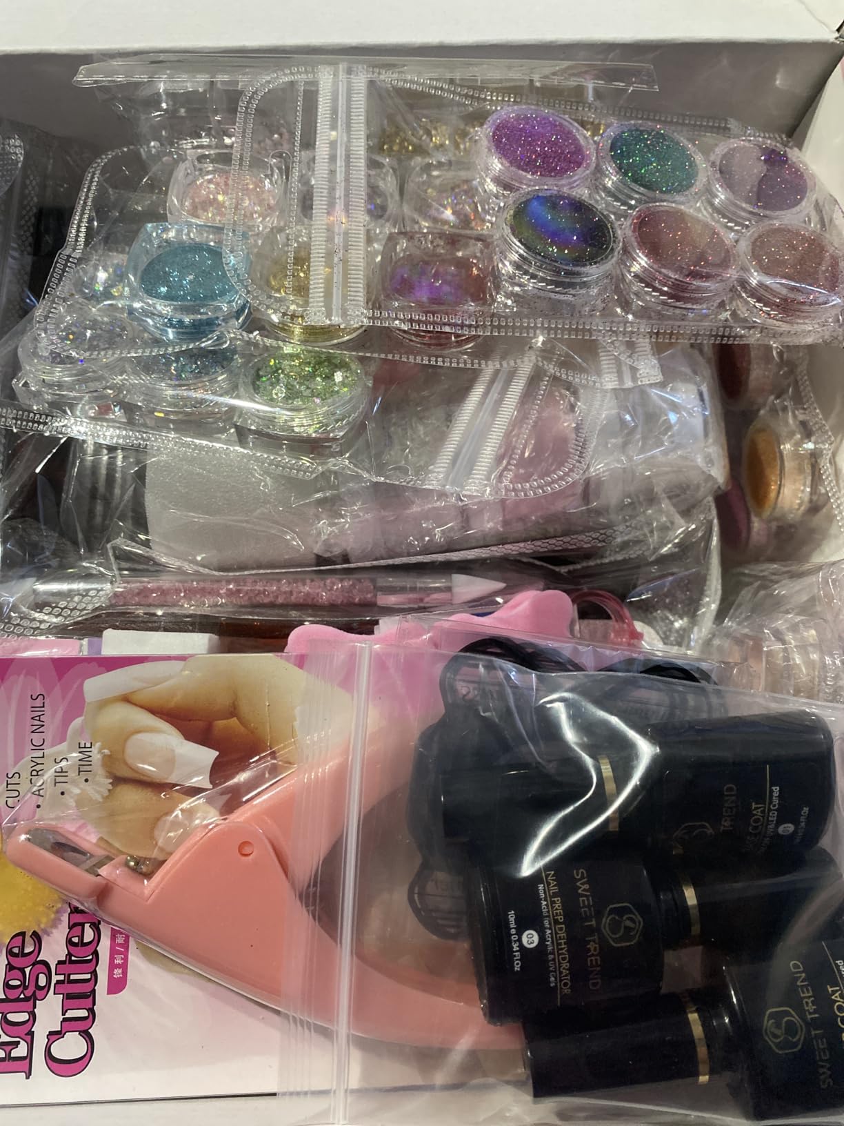 Acrylic Nail Kit with Everything: Beginners Set with Drill - Professional Acrylic Powder Glitter Monomer False Tips Top Base Coat Starter Kit - Full Decorations Nail Supplies for Nail Extensions Gift customer photo 1