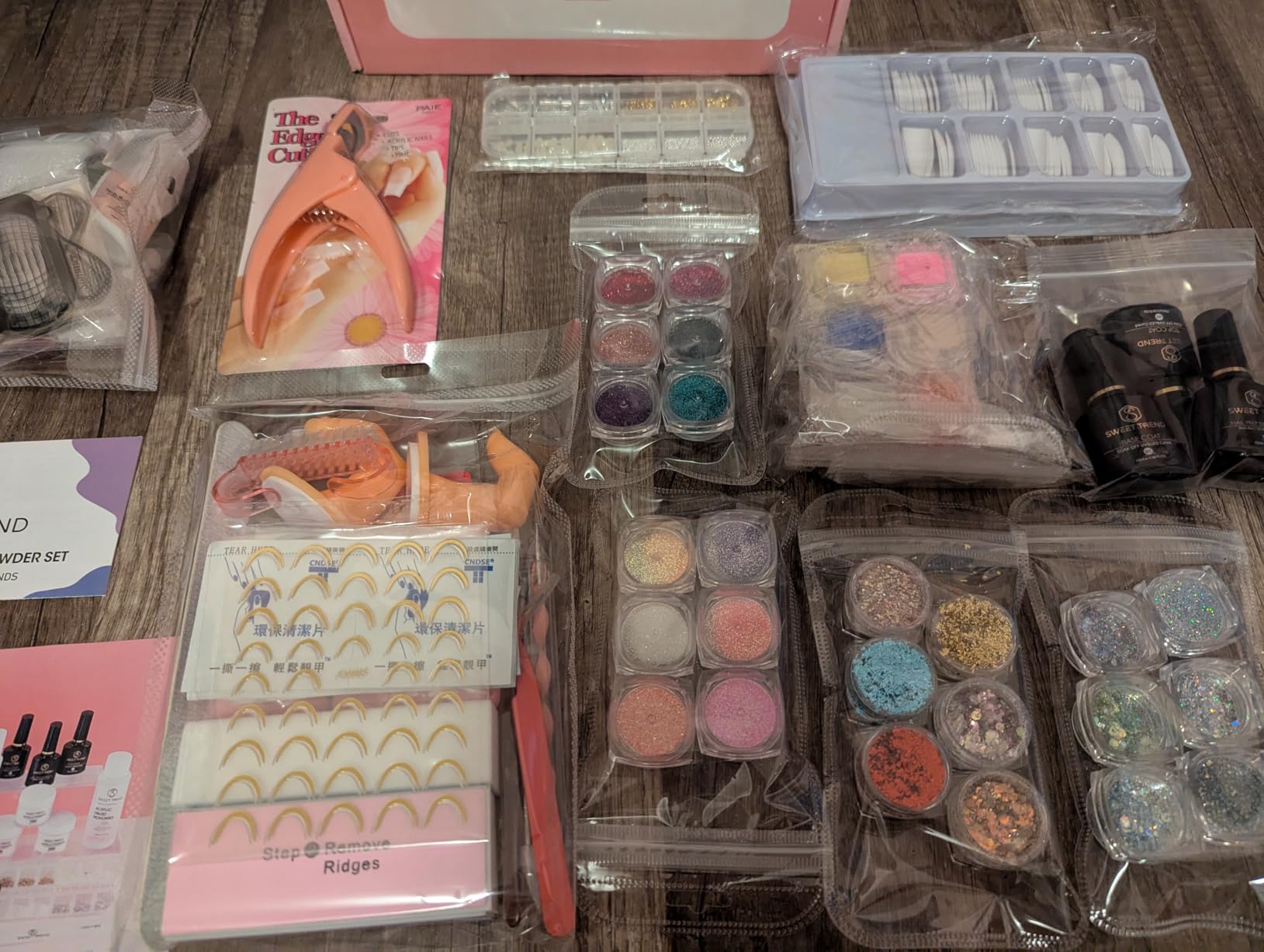 Acrylic Nail Kit with Everything: Beginners Set with Drill - Professional Acrylic Powder Glitter Monomer False Tips Top Base Coat Starter Kit - Full Decorations Nail Supplies for Nail Extensions Gift customer photo 2