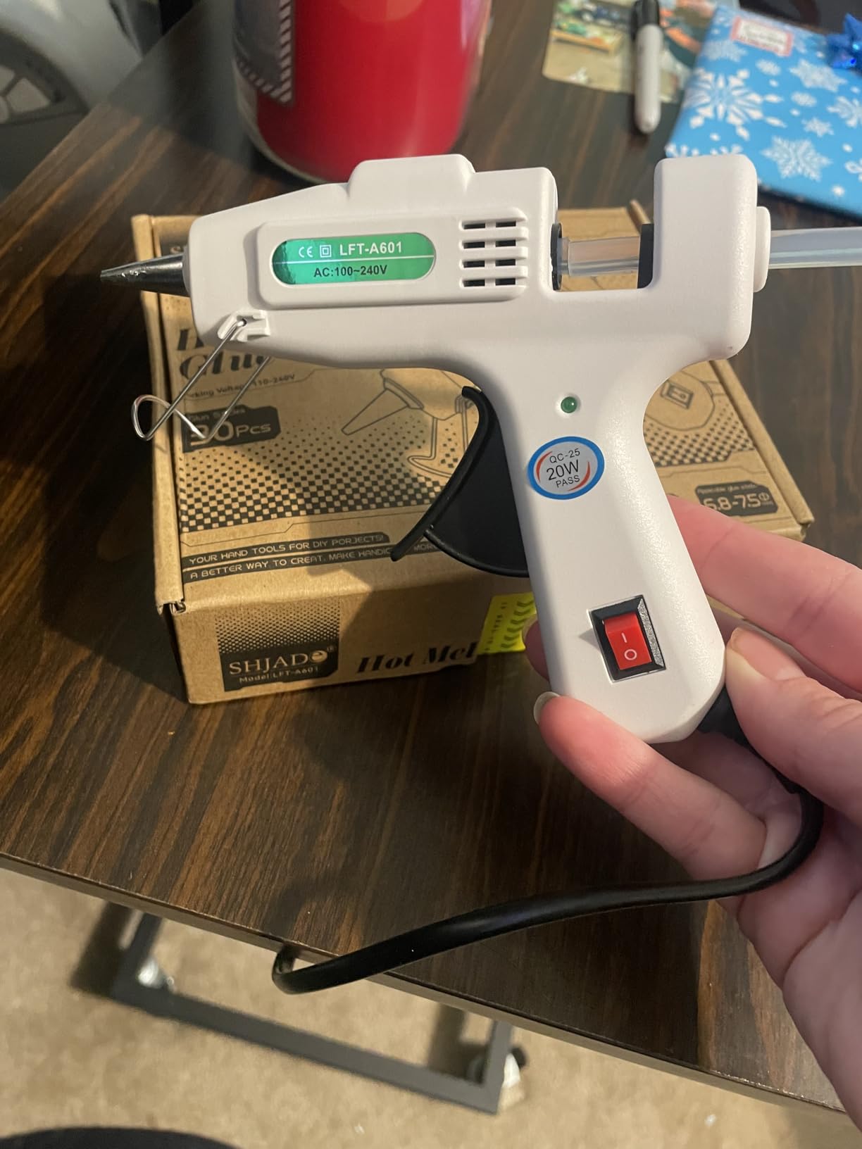 SHJADE Hot Glue Gun with 30 Glue Sticks, 20W Mini Hot Melt Gun Kit(White) customer photo 2