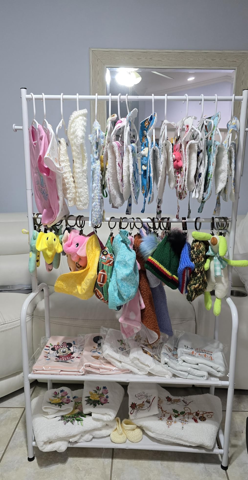 Kids Clothing Rack 2 Tier Baby Closet Toddler Dress up Racks White customer photo 2
