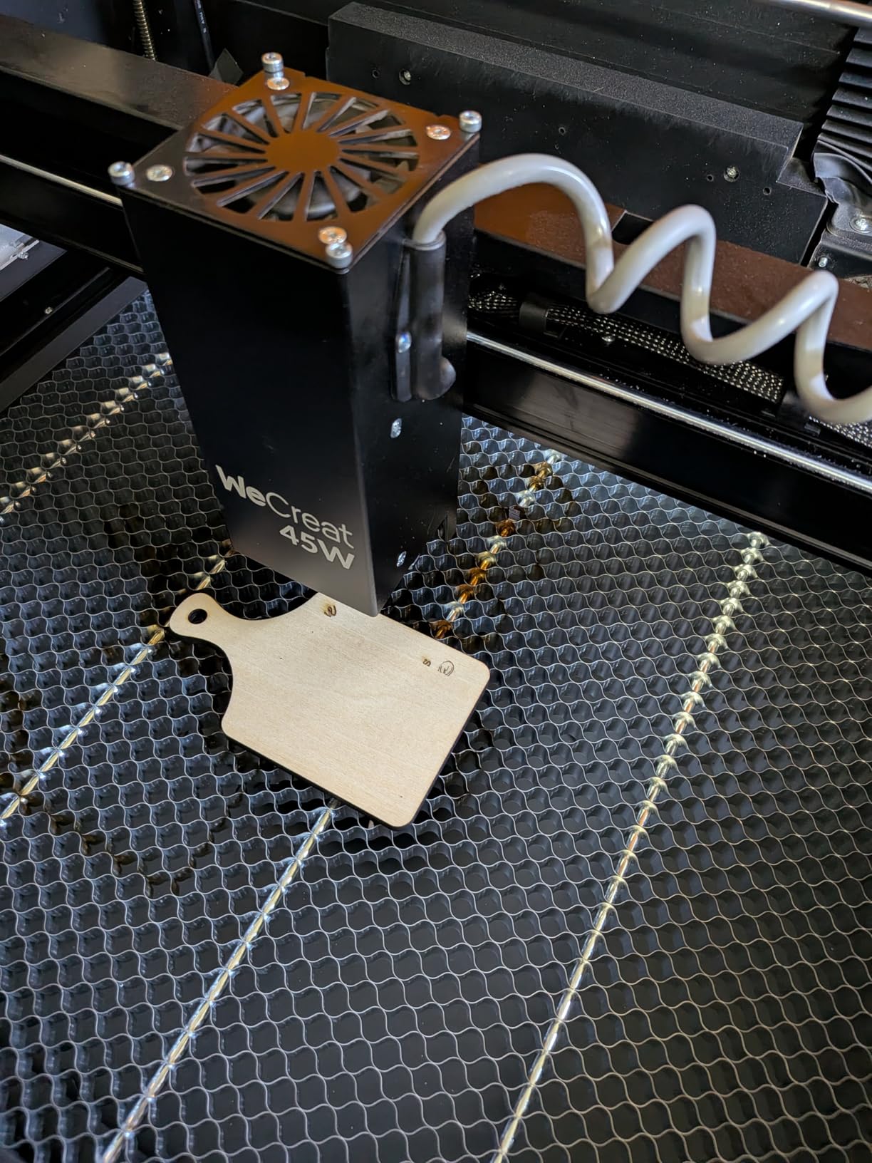 WECREAT Vision Pro 45W Laser Engraver and Cutter with Rotary Pro, HD Camera & Auto-Lifting, Laser Cutter Cuts 1” Wood, Full Enclosure Laser Engraving Machine for Tumblers, Wood and Metal, Acrylic, etc customer photo 1